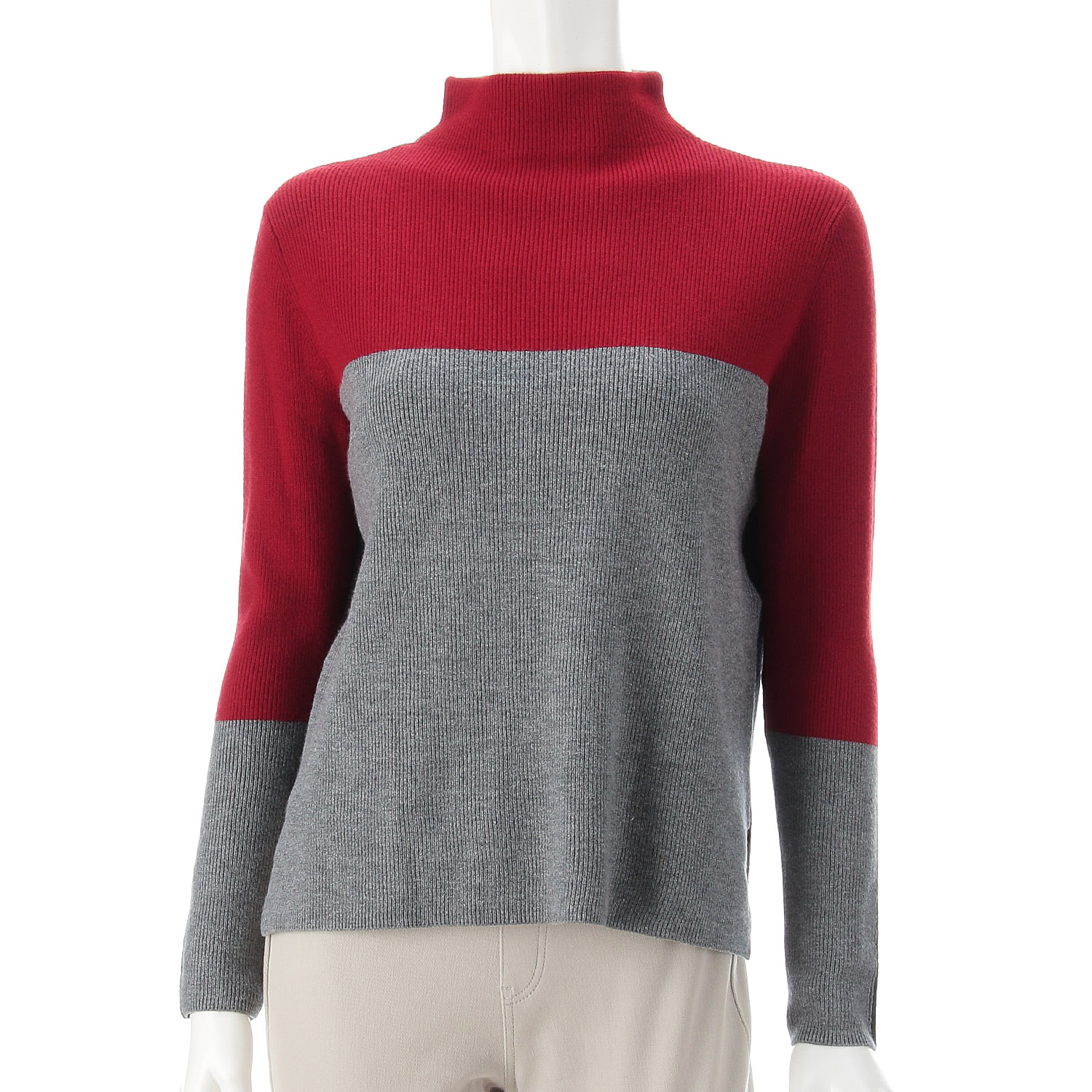 LAPIS ROUGE 三配色2WAYセーター