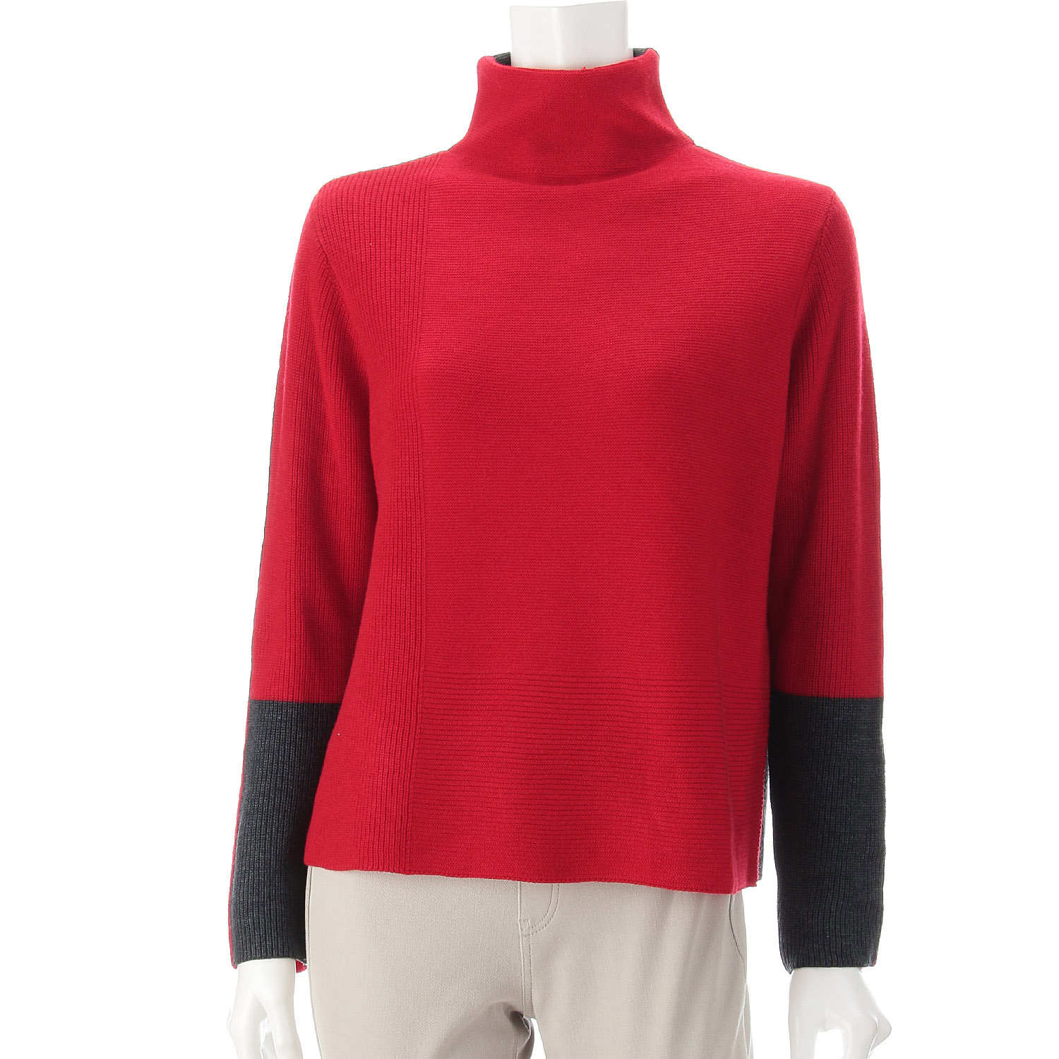 LAPIS ROUGE 編地ミックス2WAYセーター - 画像7