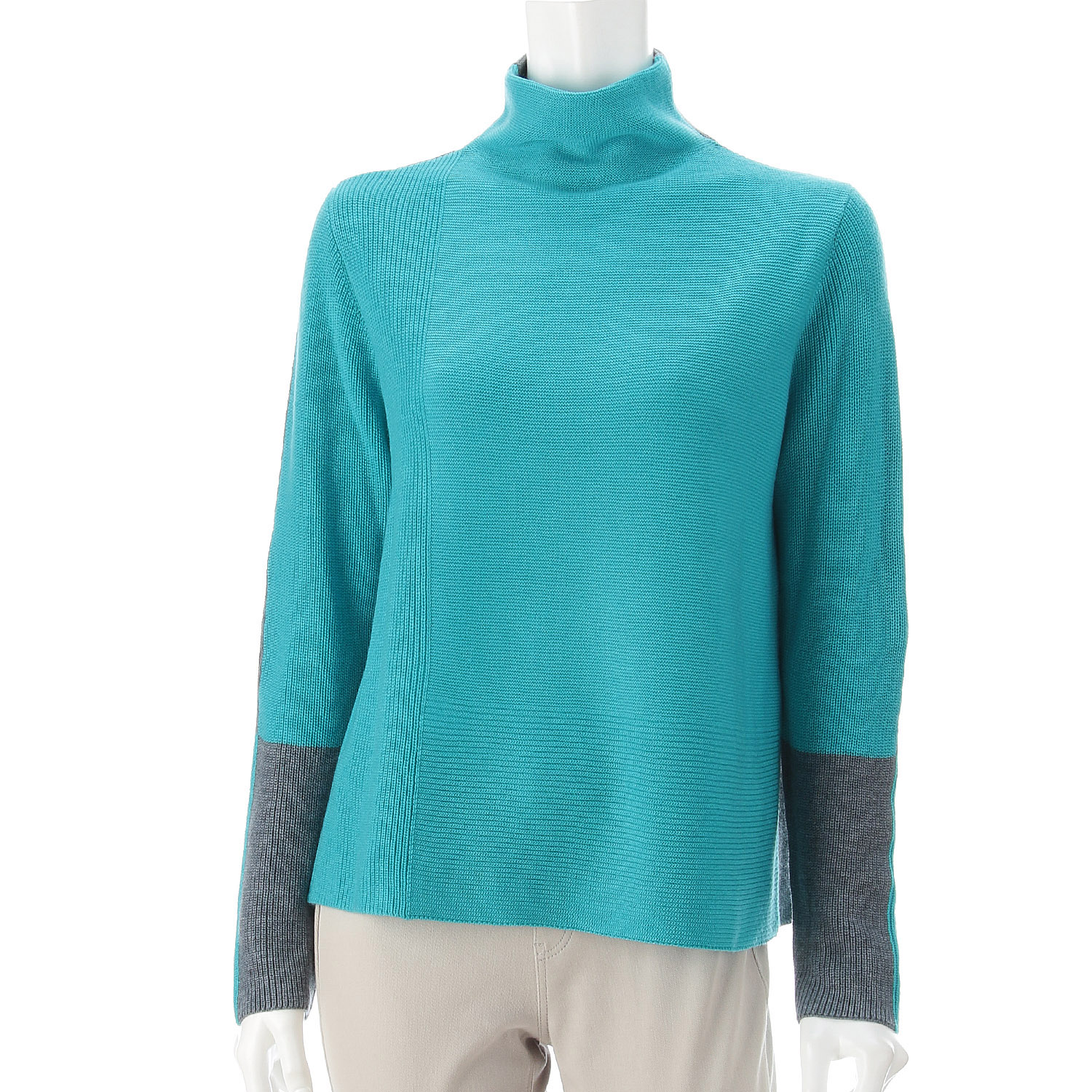 LAPIS ROUGE 編地ミックス2WAYセーター - 画像9