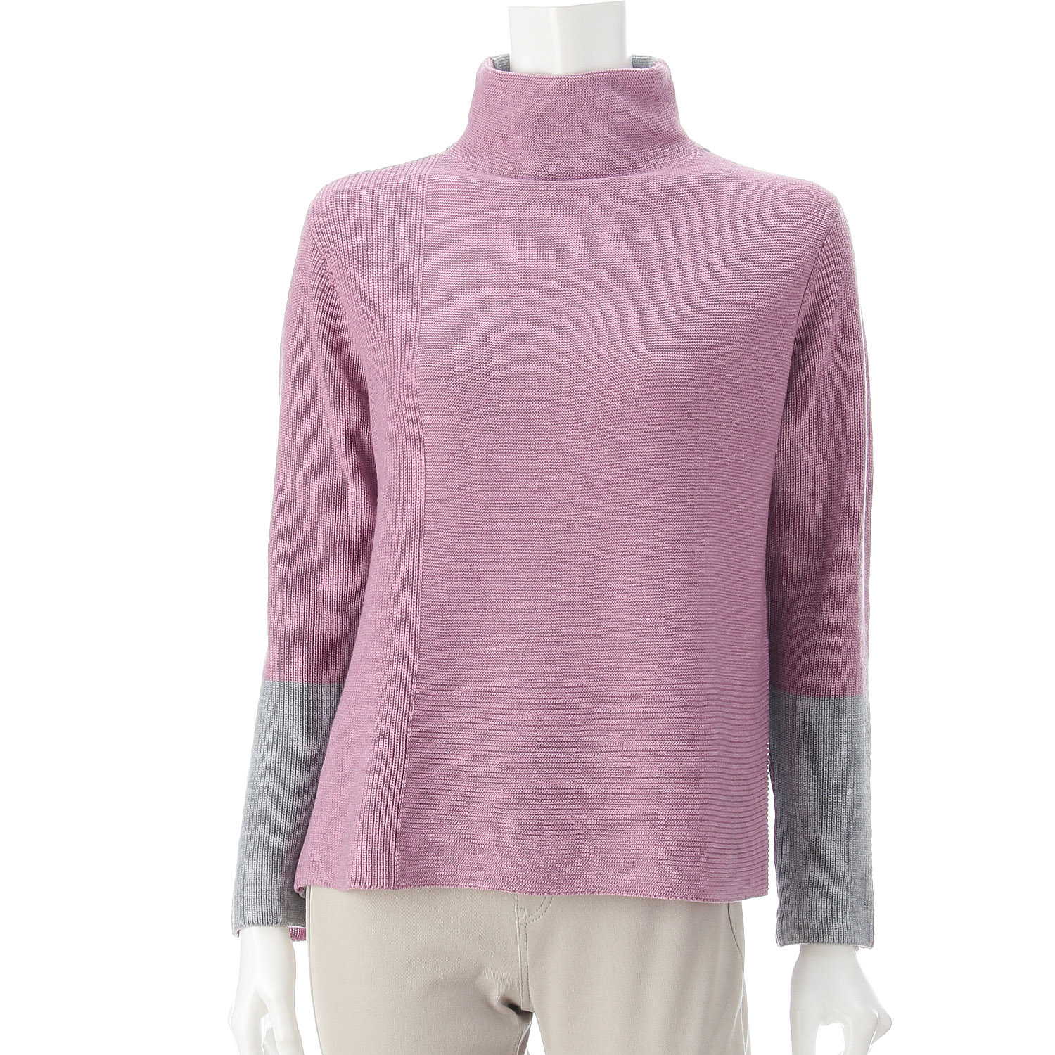 LAPIS ROUGE 編地ミックス2WAYセーター - 画像1