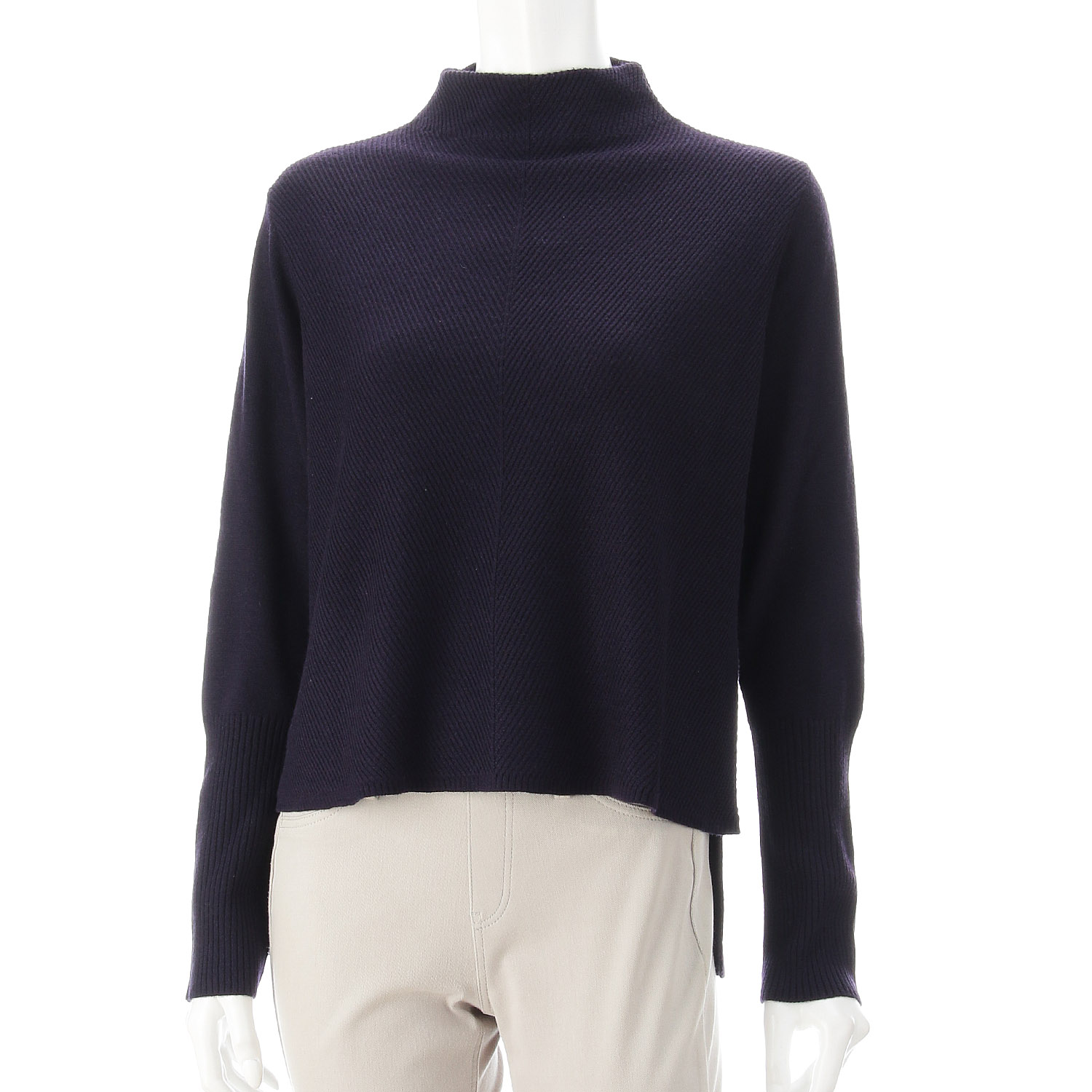 LAPIS ROUGE 編地ミックスVうねセーター - 画像9