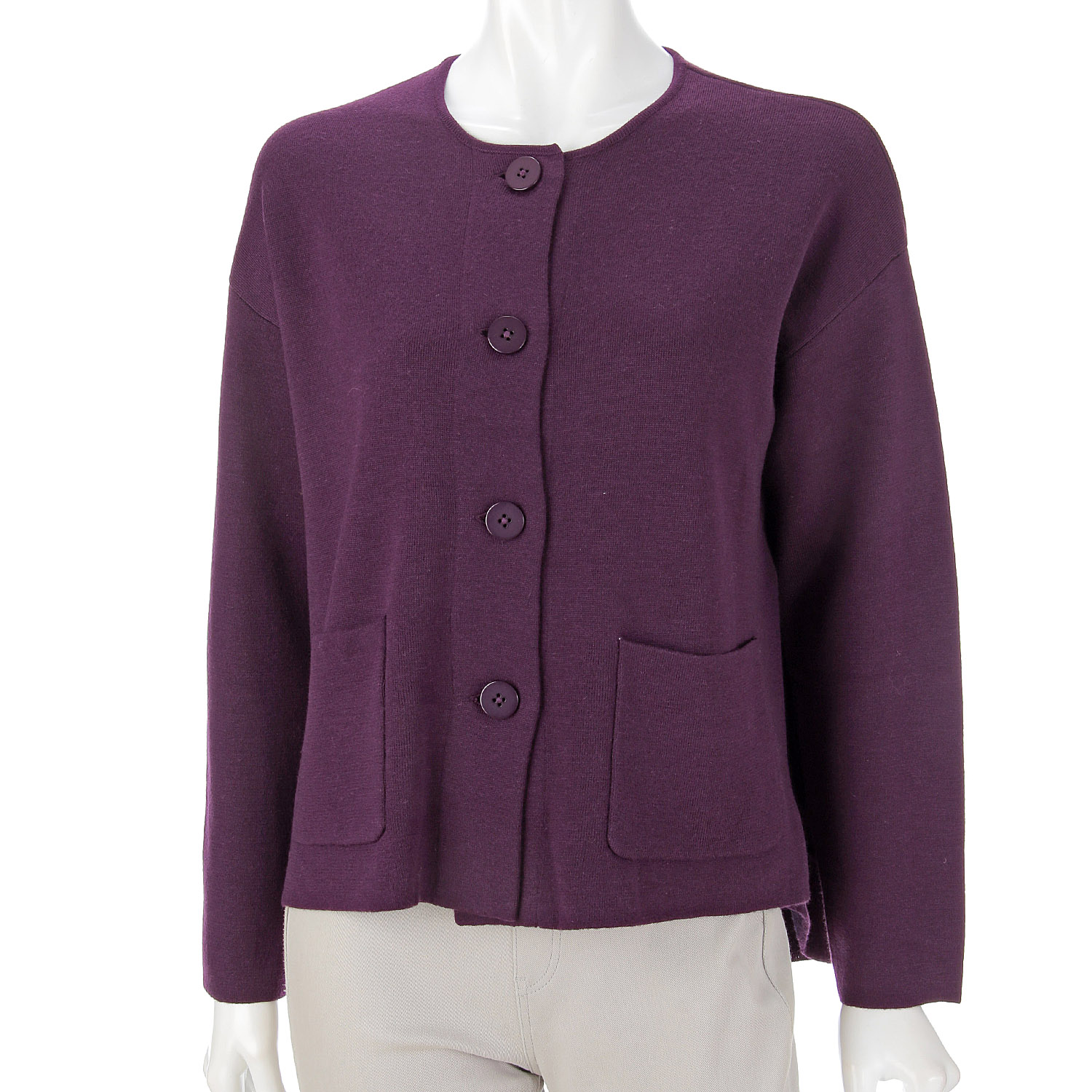 LAPIS ROUGE 裏配色接結ニットジャケット - 画像12