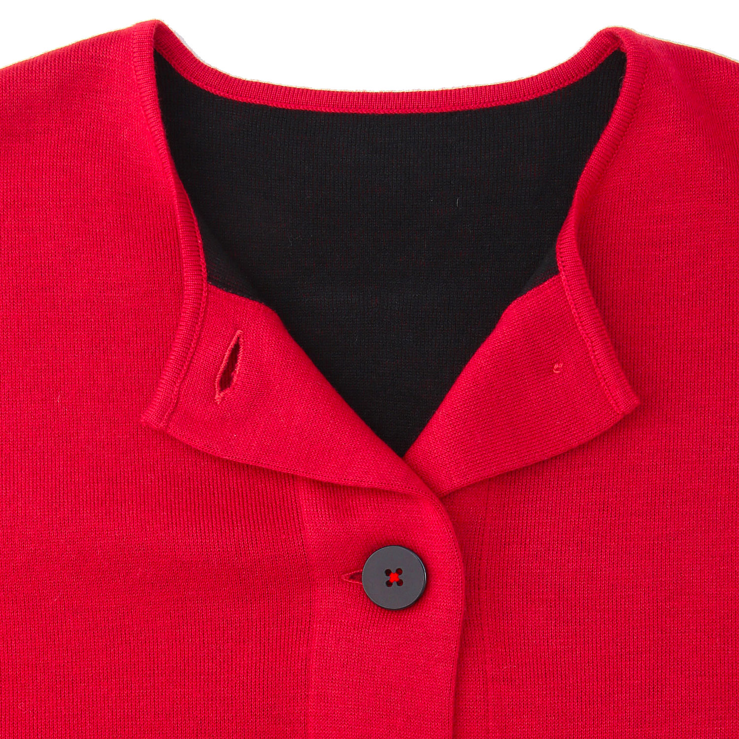 LAPIS ROUGE 裏配色接結ニットジャケット - 画像7