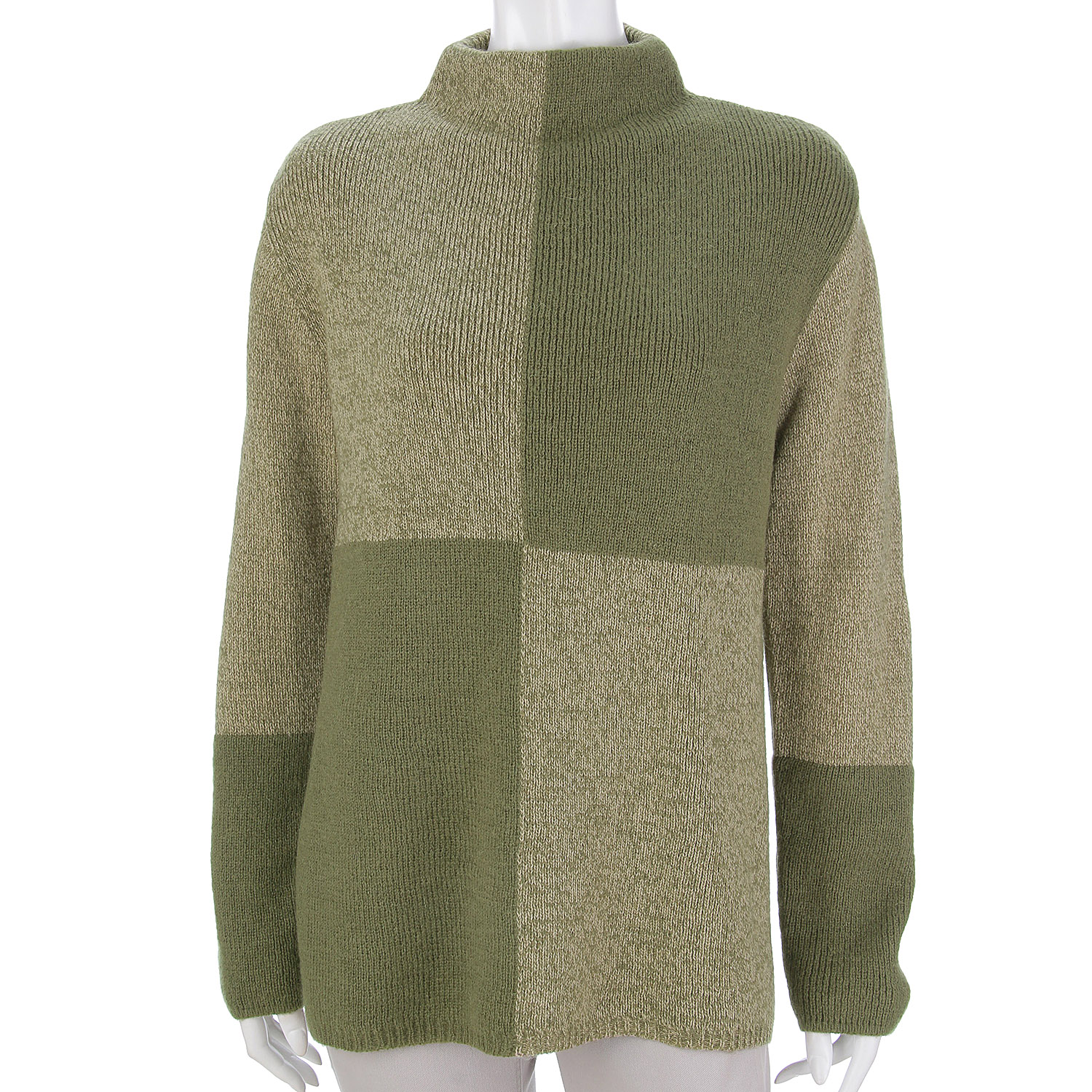 LAPIS ROUGE アルパカ混配色セーター