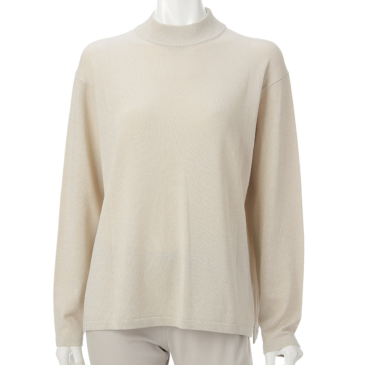 LAPIS ROUGE ラメ混天竺セーター