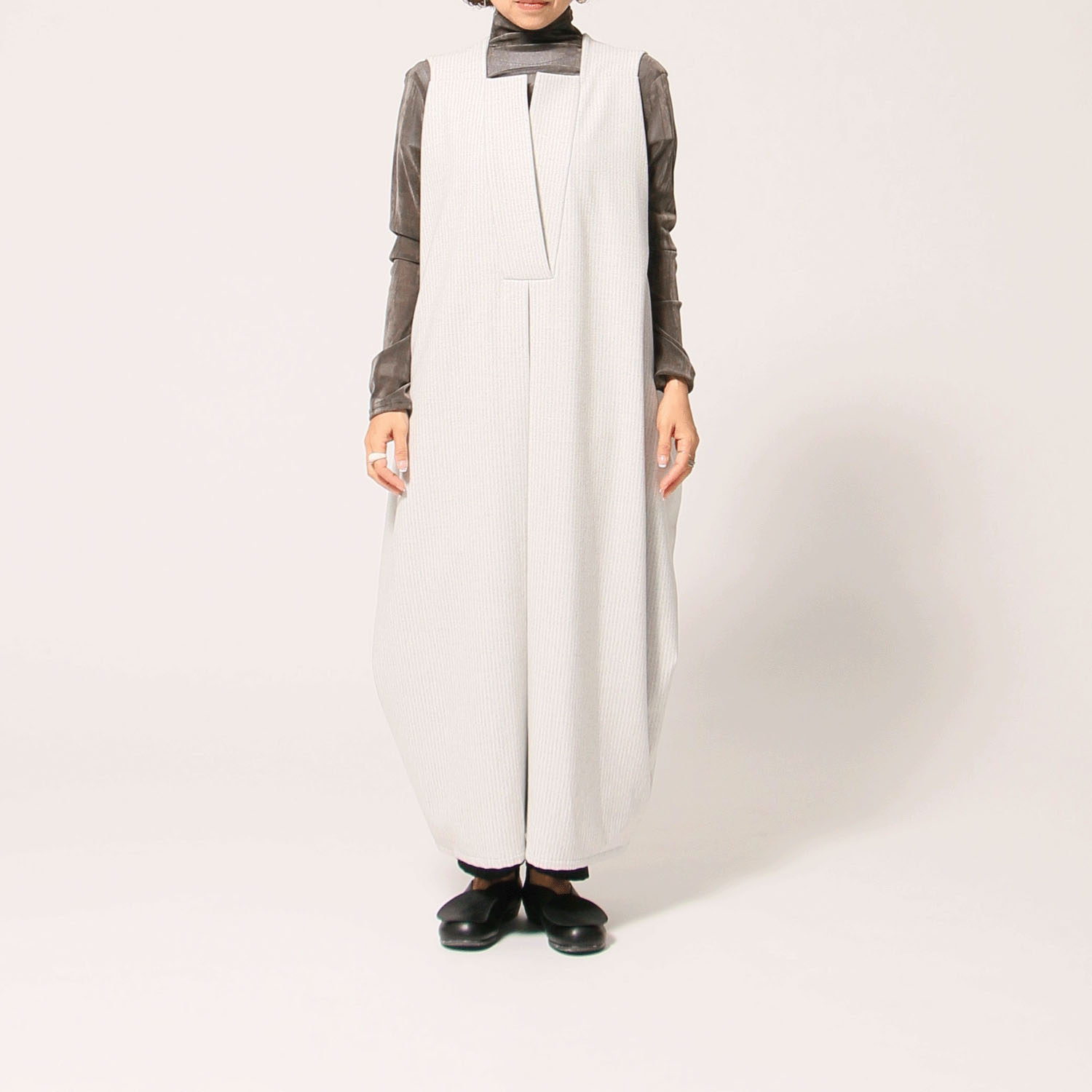 jalanjalan アンジー縦ストレッチ両面起毛ジャンドレ - 画像3