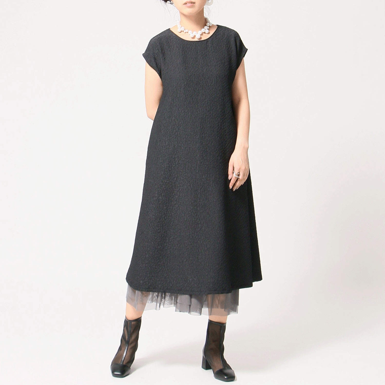 jalan jalan 風通ジャカードワンピース - 画像1