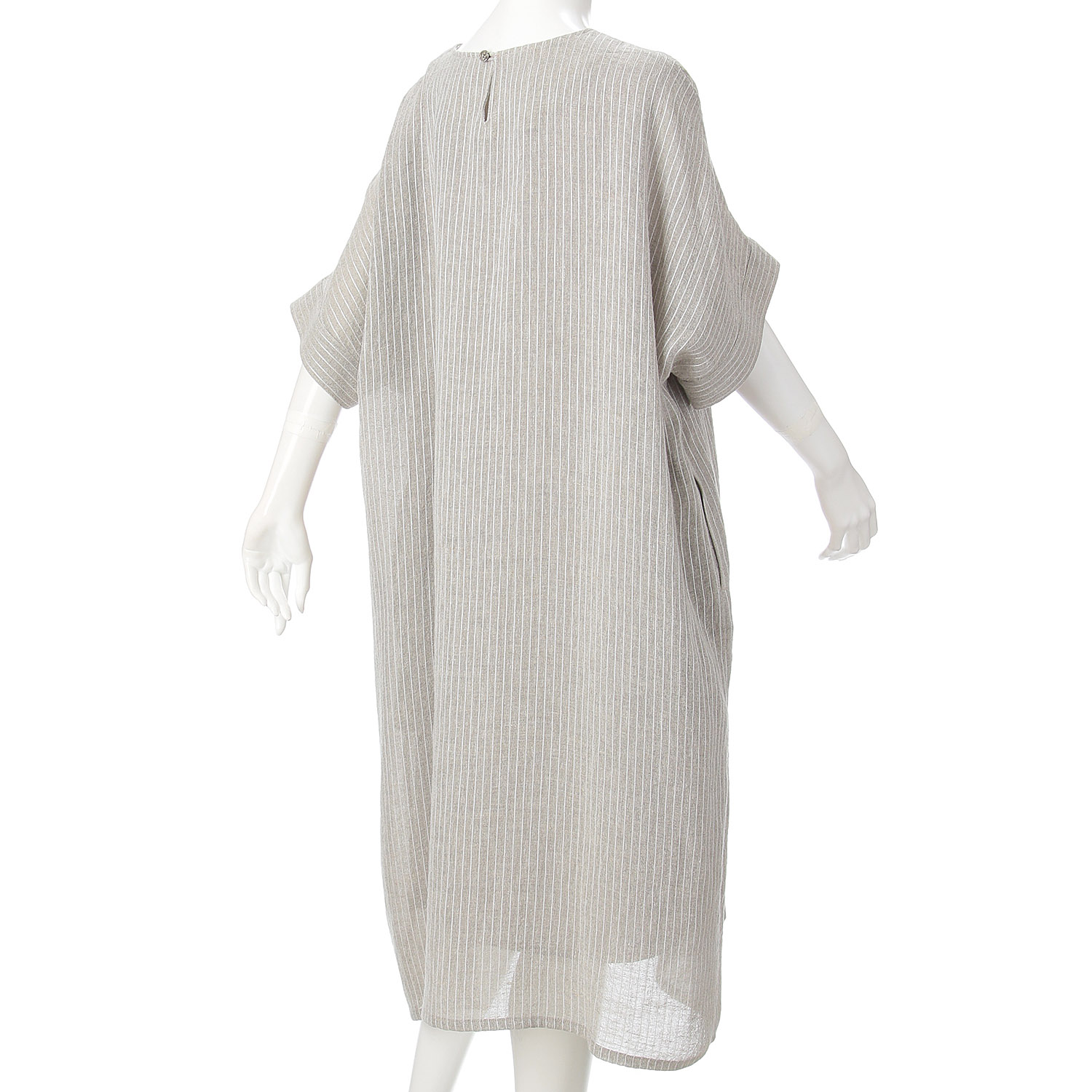 jalan jalan リネンストライプワンピース - 画像3