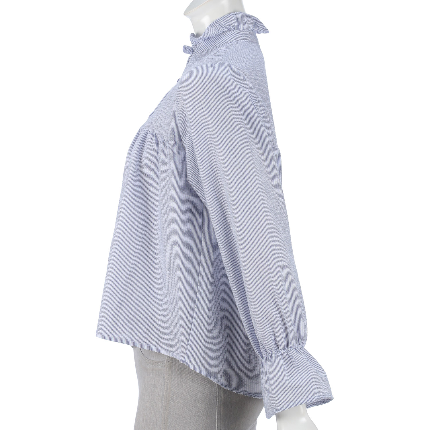 LAPIS ROUGE ストライプブラウス - 画像4