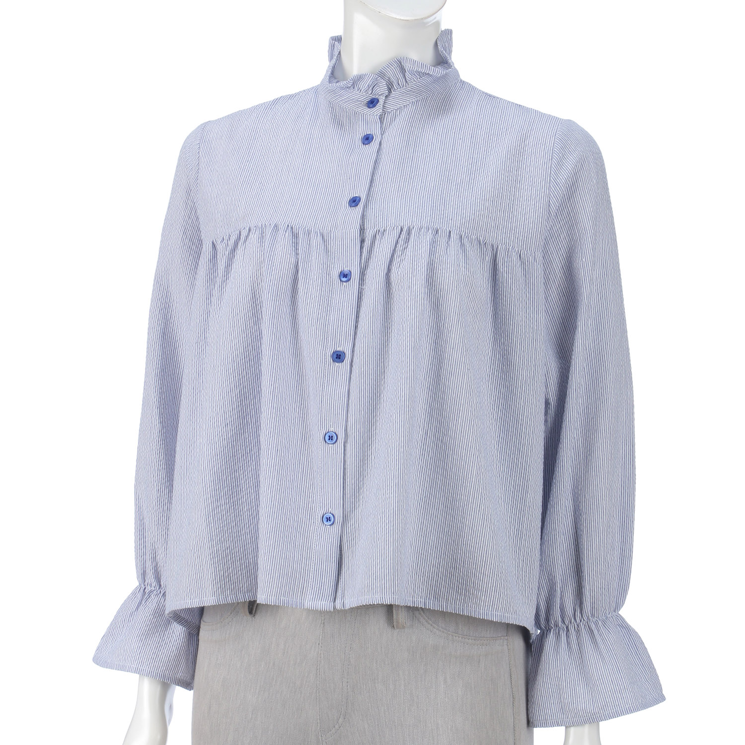 LAPIS ROUGE ストライプブラウス