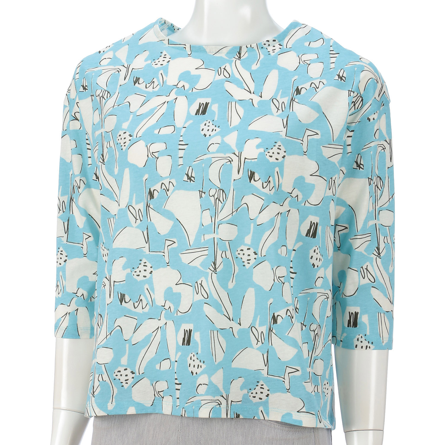 LAPIS ROUGE 幾何柄オーバーサイズプルオーバー