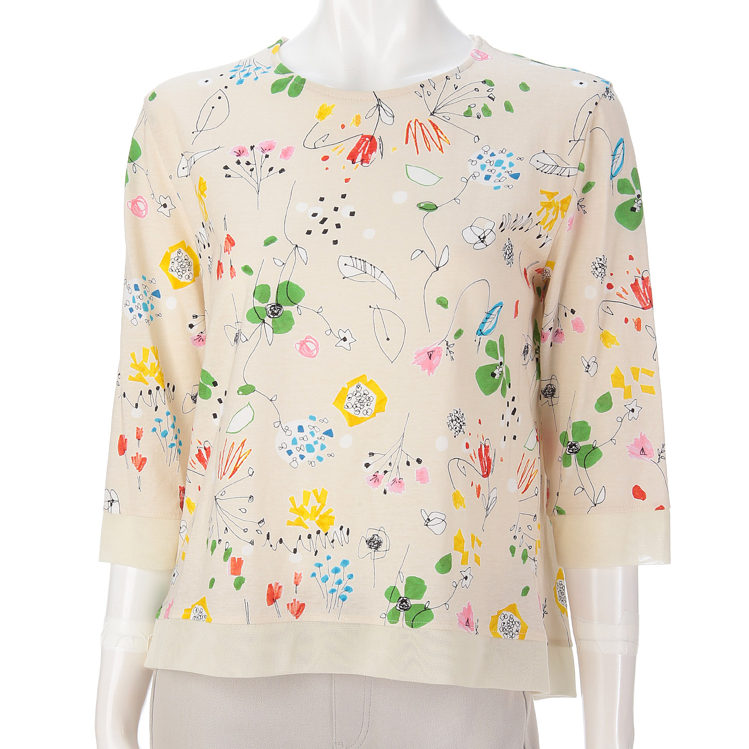 LAPIS ROUGE チュール切替イラスト柄プルオーバー - 画像4