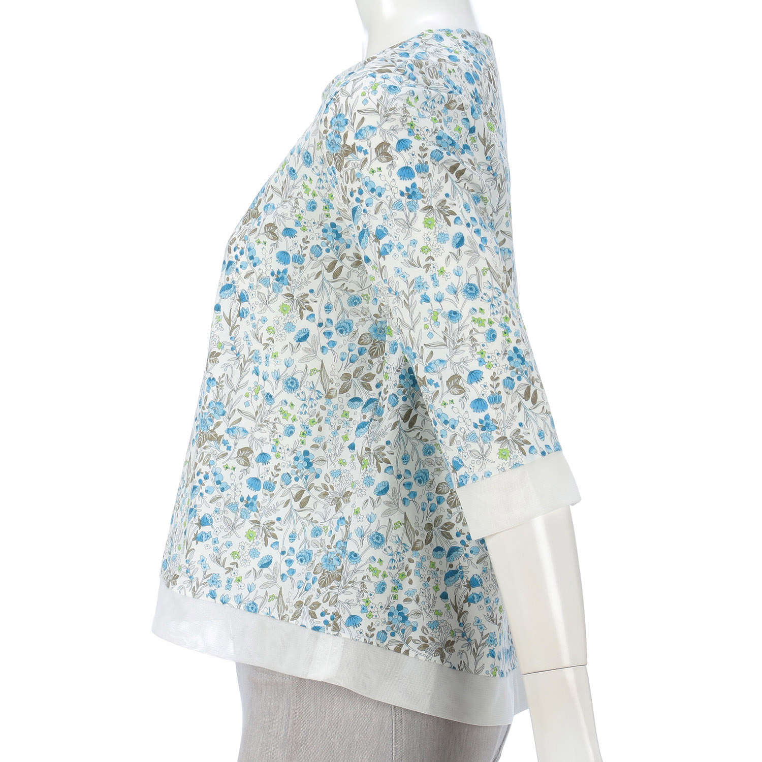 LAPIS ROUGE チュール切替小花柄プルオーバー - 画像4