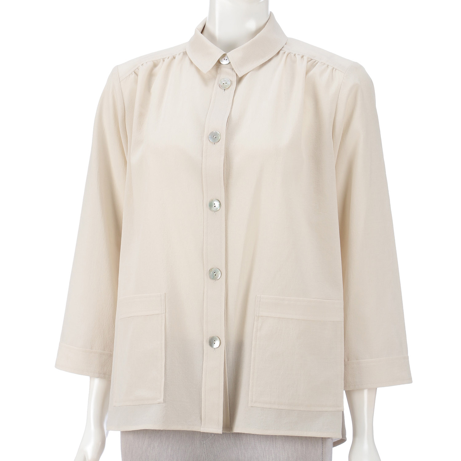 LAPIS ROUGE リネン風合いジャケット - 画像3