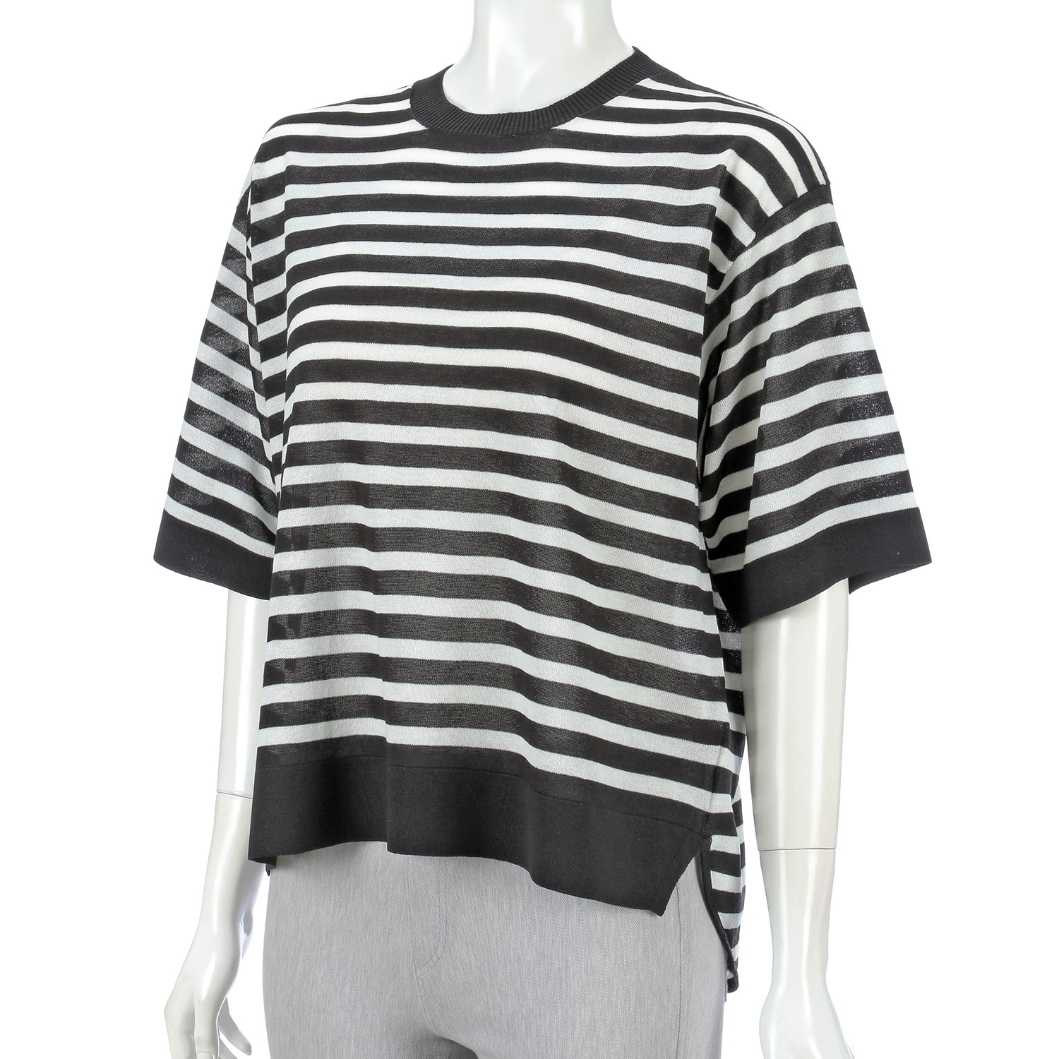 jalanjalan ボーダーニットブラウス - 画像8