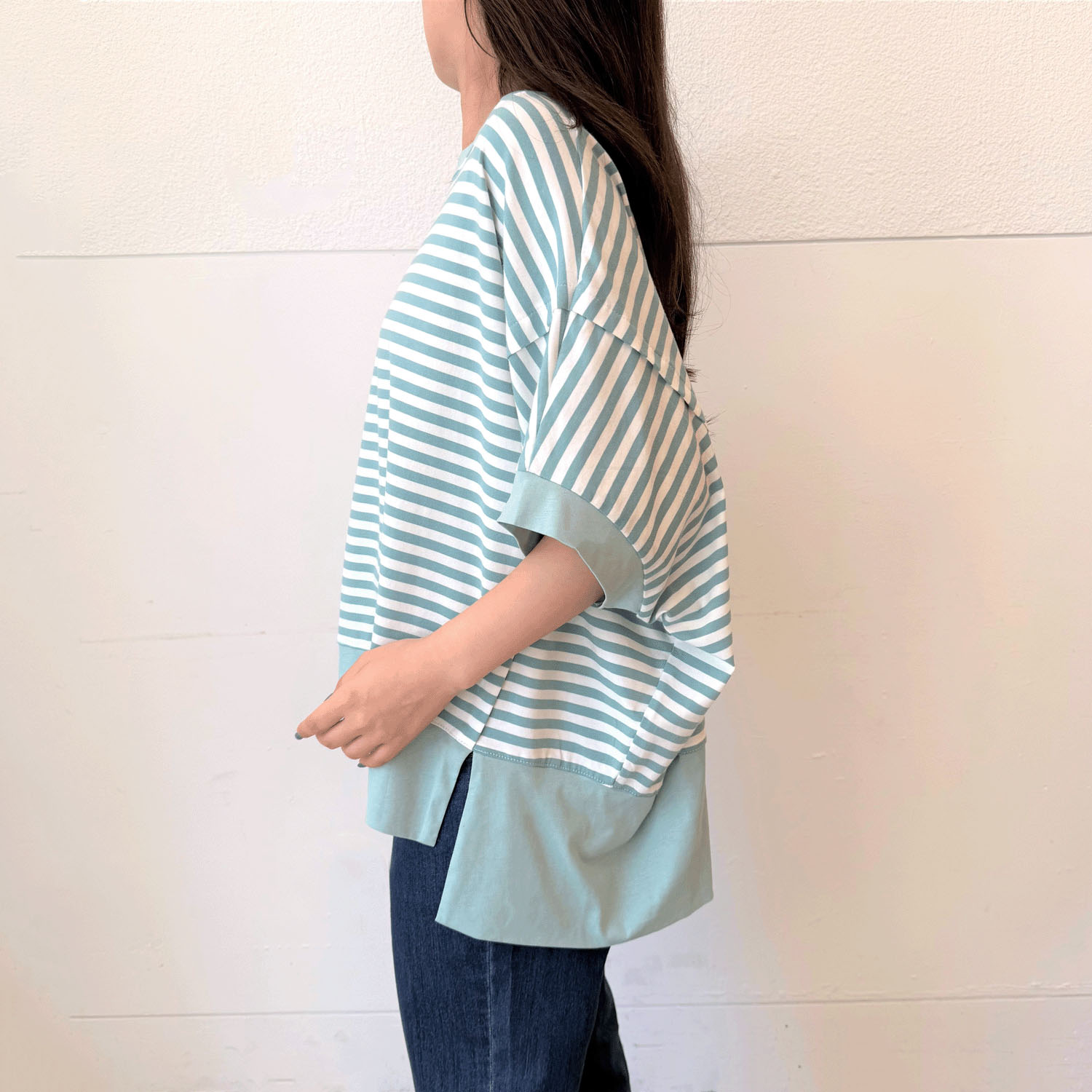 ボーダー柄オーバーサイズ - 画像2