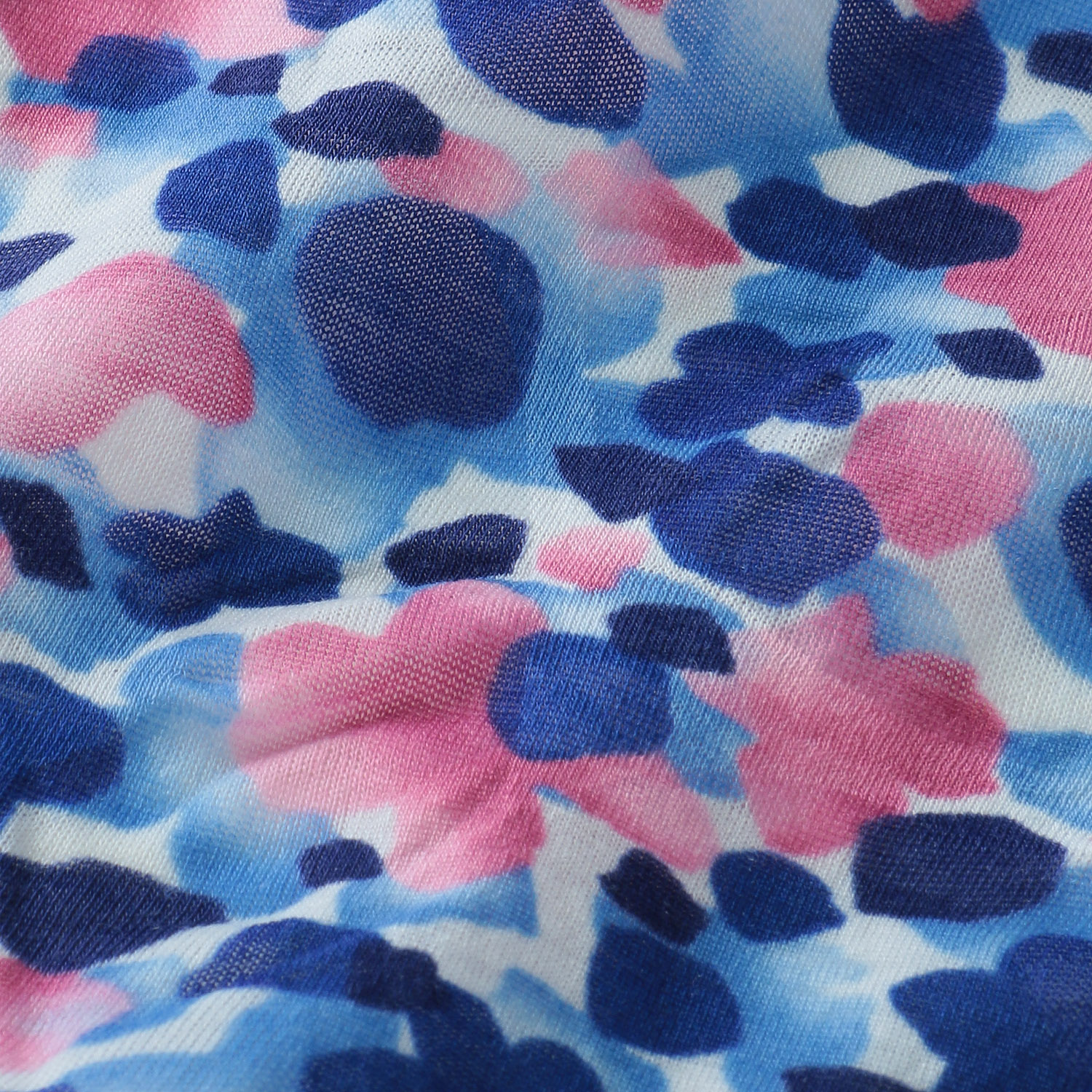 綿塩縮加工プリント丸首5分袖プルオーバー - 画像6