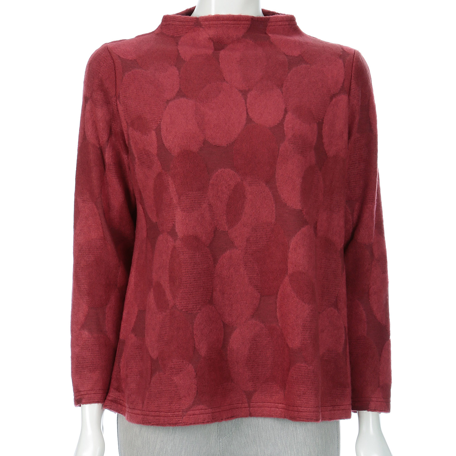 パイルジャカード水玉柄カットソー