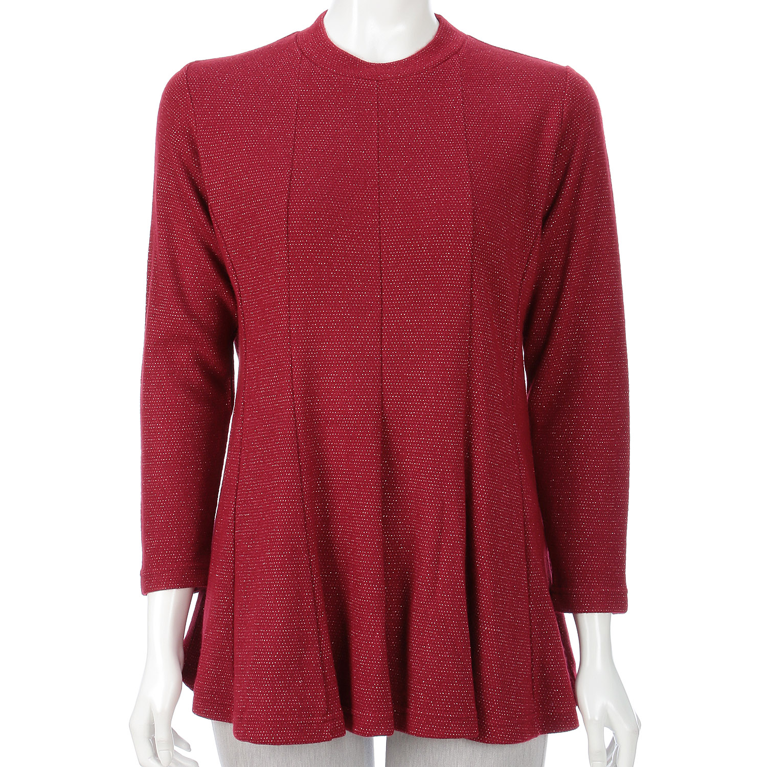 ラメ入り6枚ハギAラインチュニック - 画像3