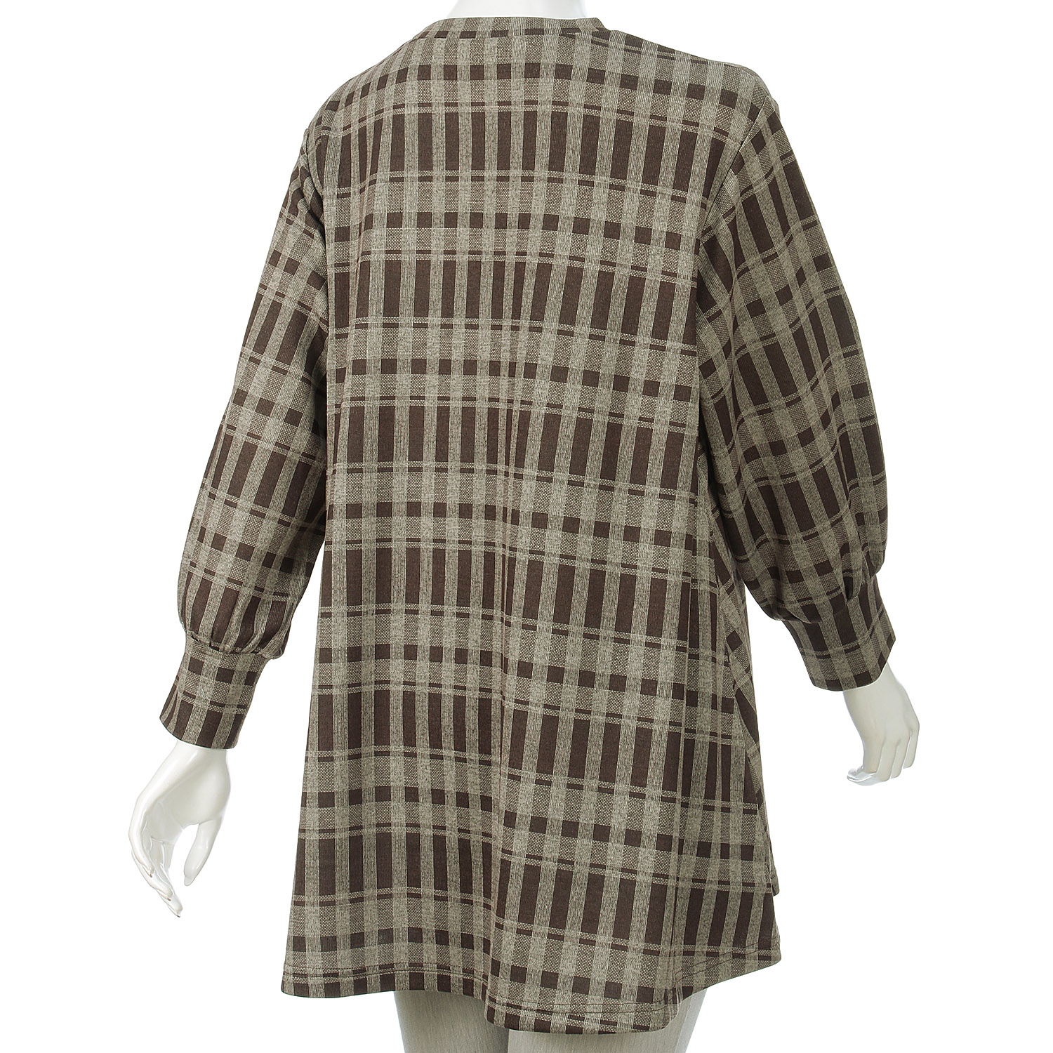 Myauris ネコモチーフチェック柄チュニック - 画像8