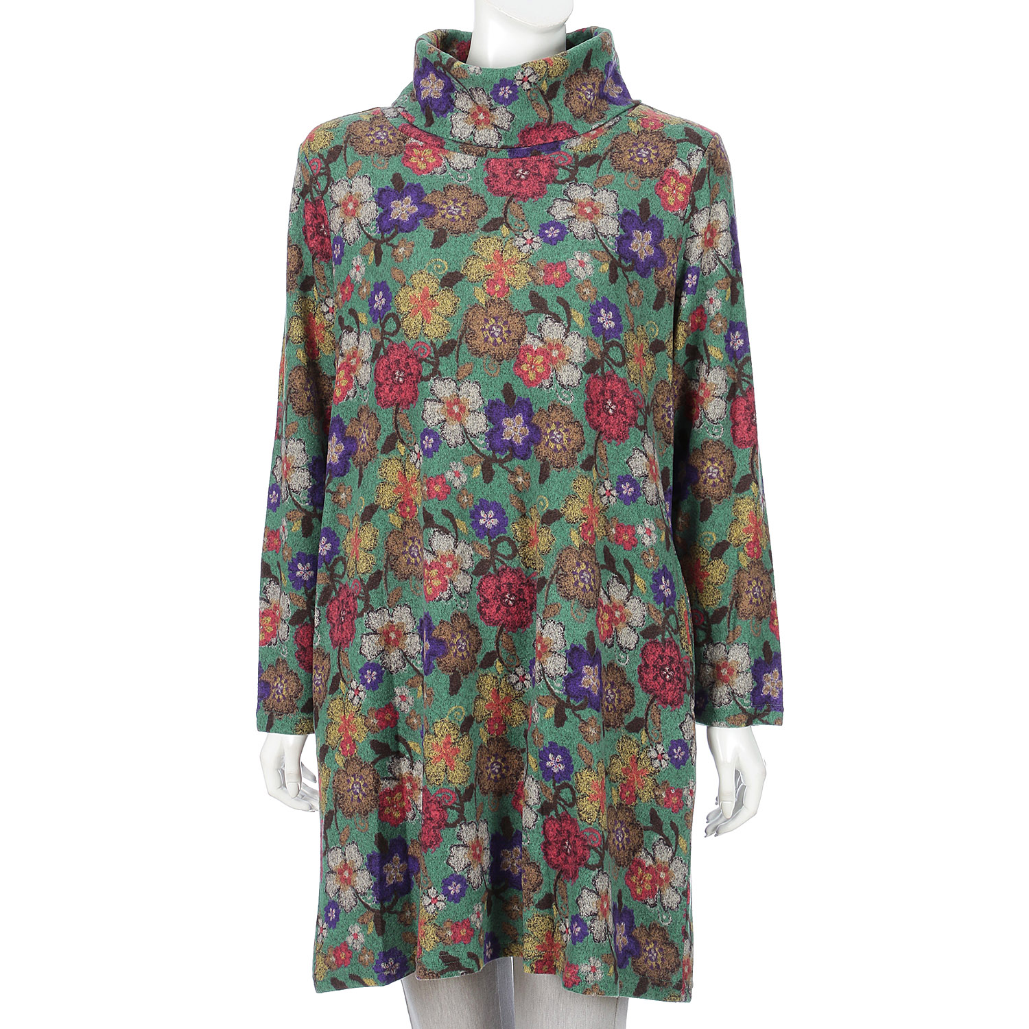 花柄起毛チュニック - 画像3