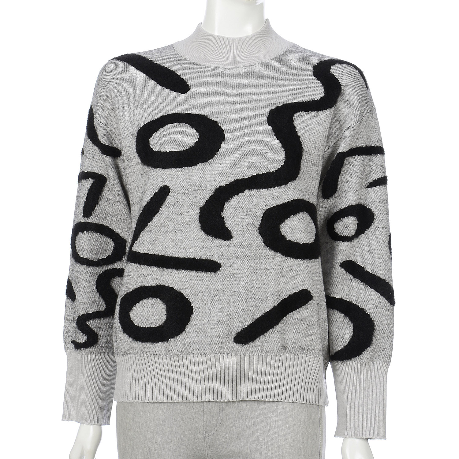 裏シャギー丸首ニット - 画像2