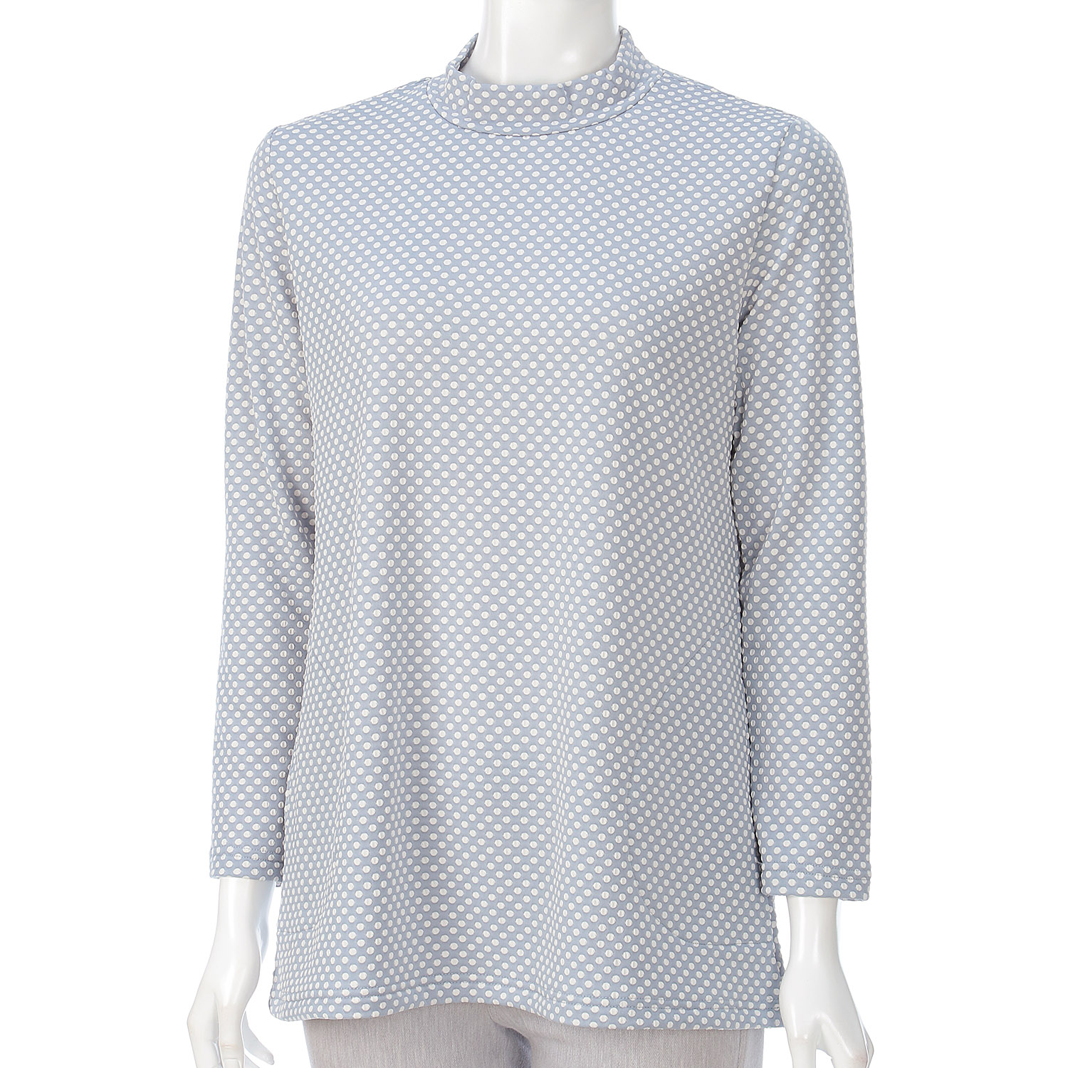 ドットジャカード脇ポケット付きチュニック - 画像1