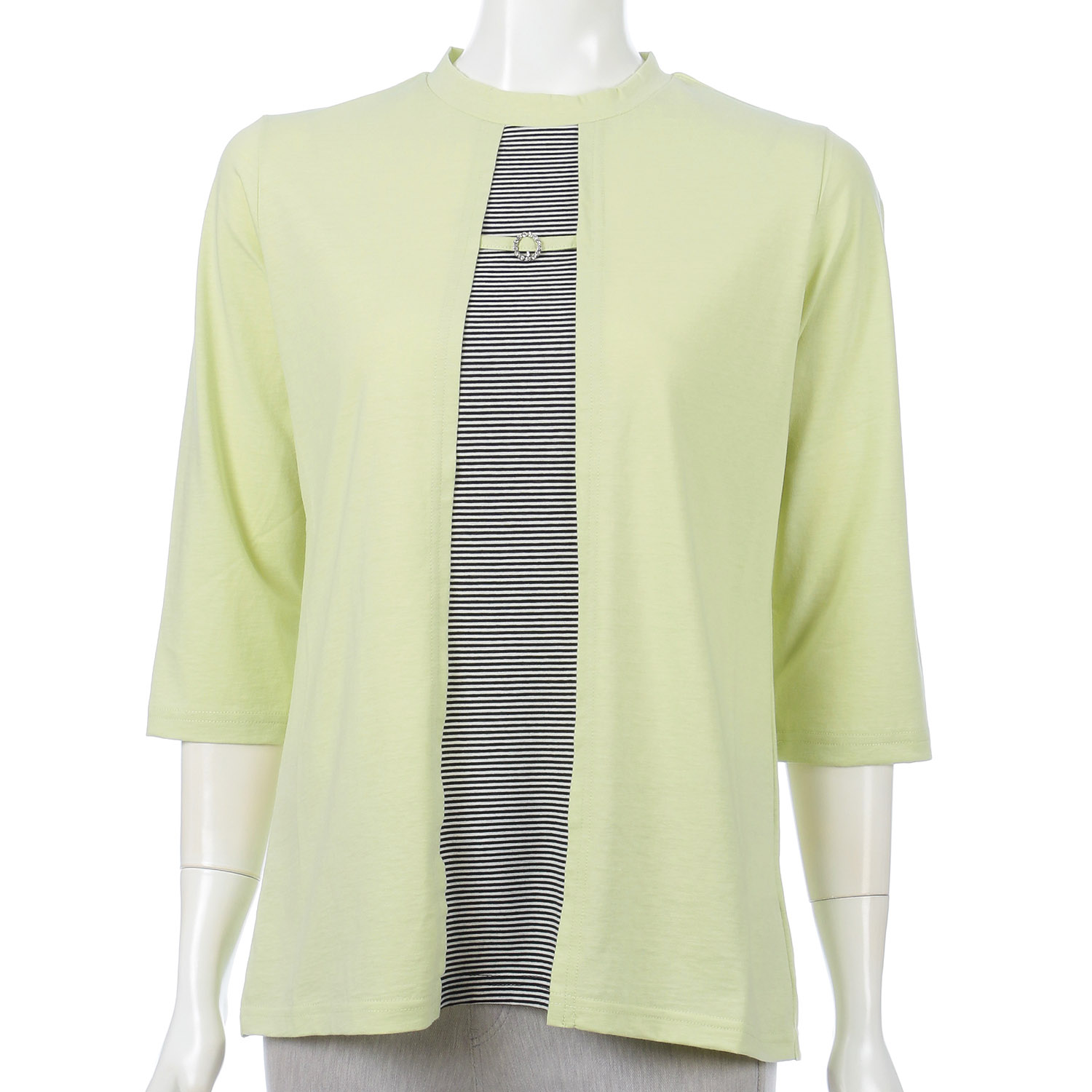 リング付きボーダー切り替えチュニック - 画像7