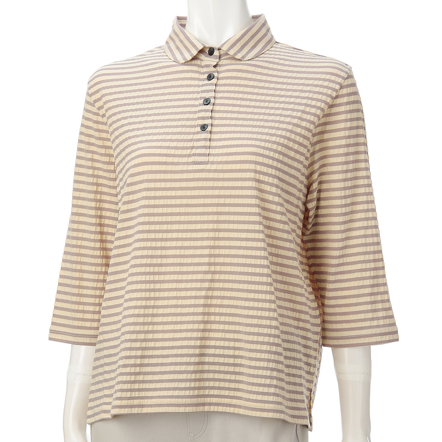 ボーダー襟付きプルオーバー - 画像3