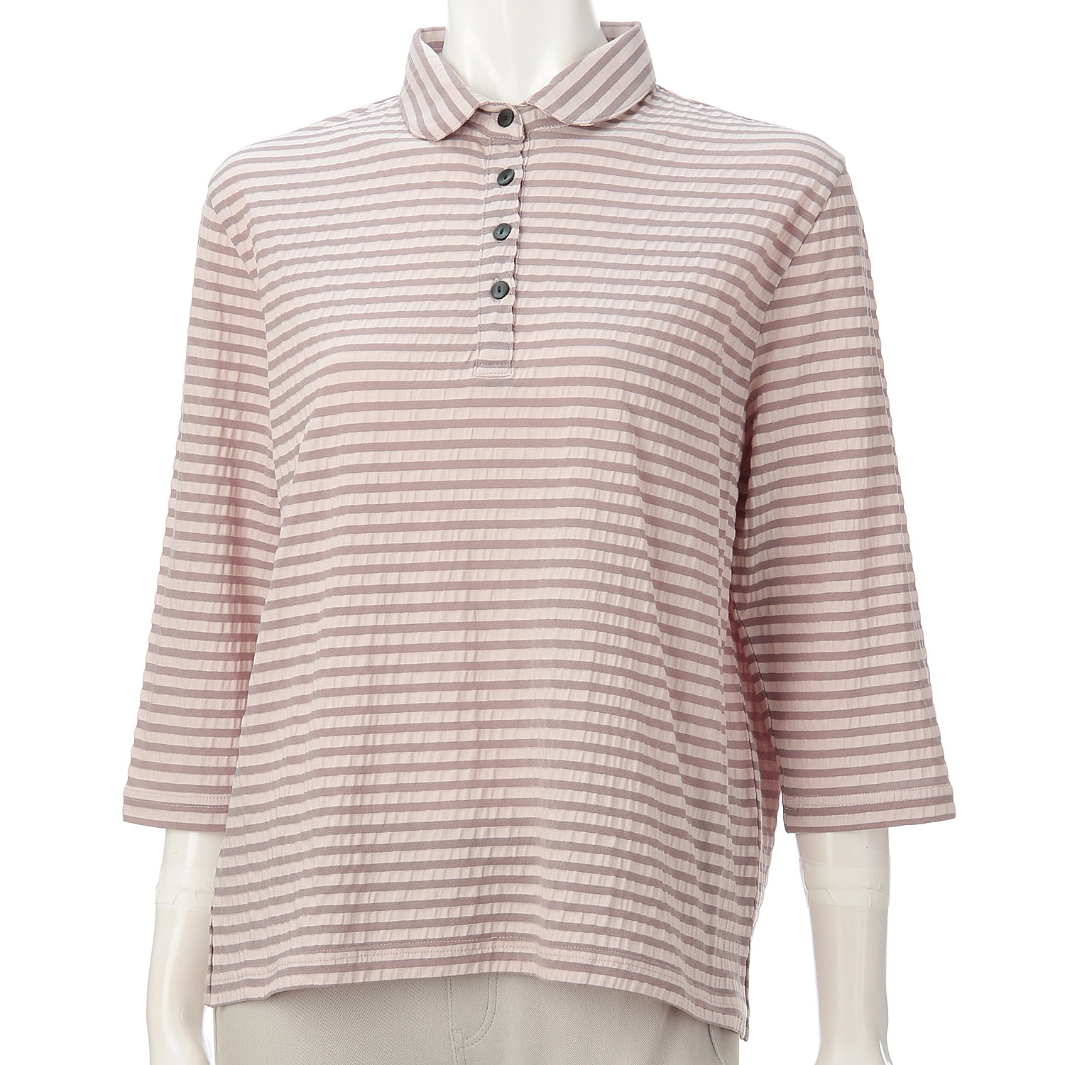 ボーダー襟付きプルオーバー - 画像4