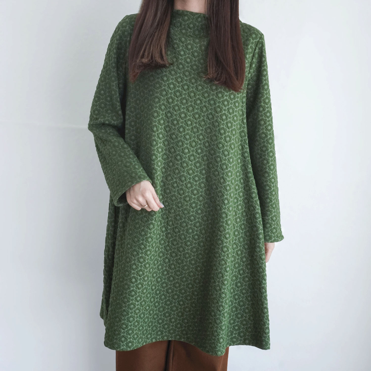 花柄ジャガードチュニック - 画像1