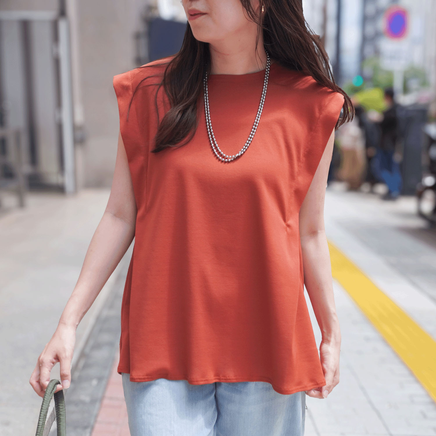 【Insta Live】【動画あり】肩タックノースリーブプルオーバー