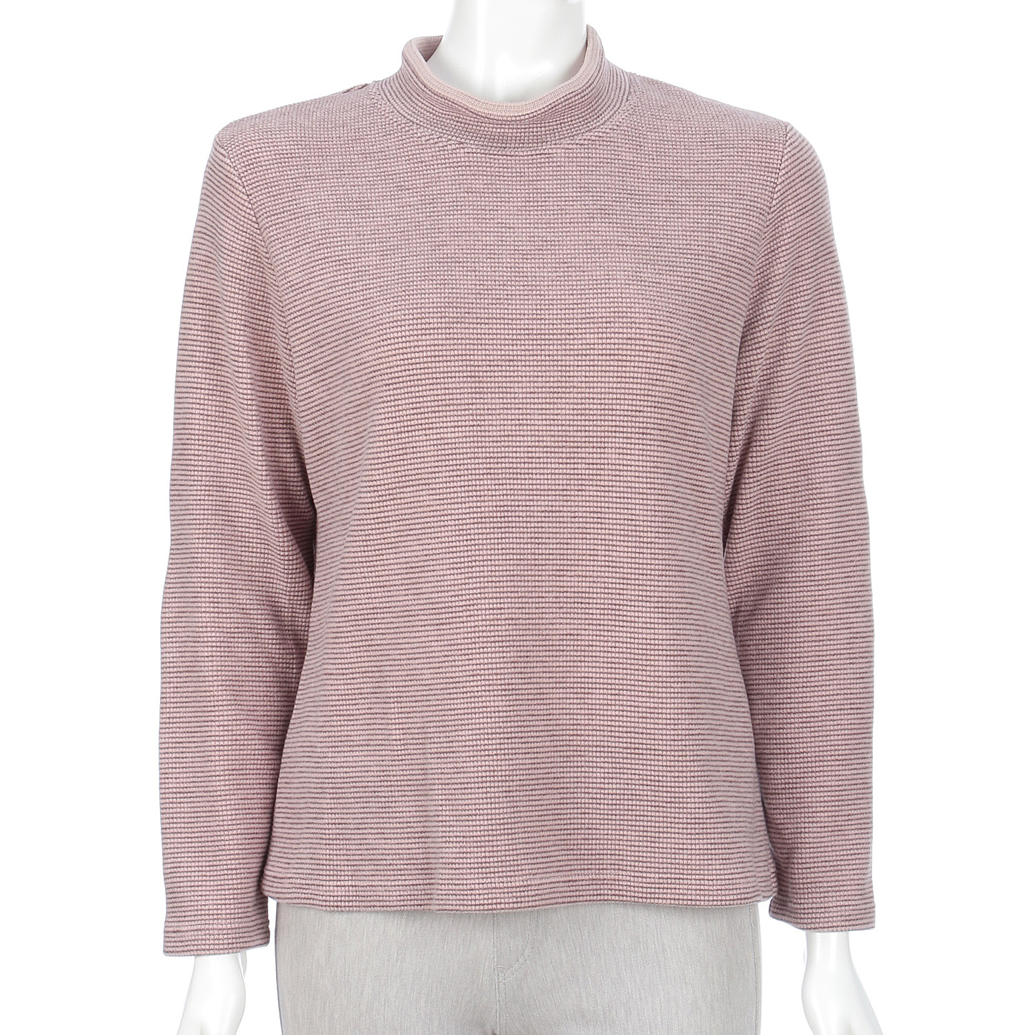 【Insta Live】ボーダー配色ハイネックプルオーバー - 画像13