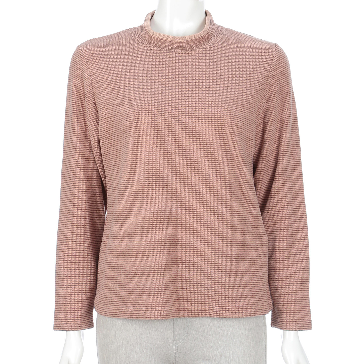 【Insta Live】ボーダー配色ハイネックプルオーバー - 画像14