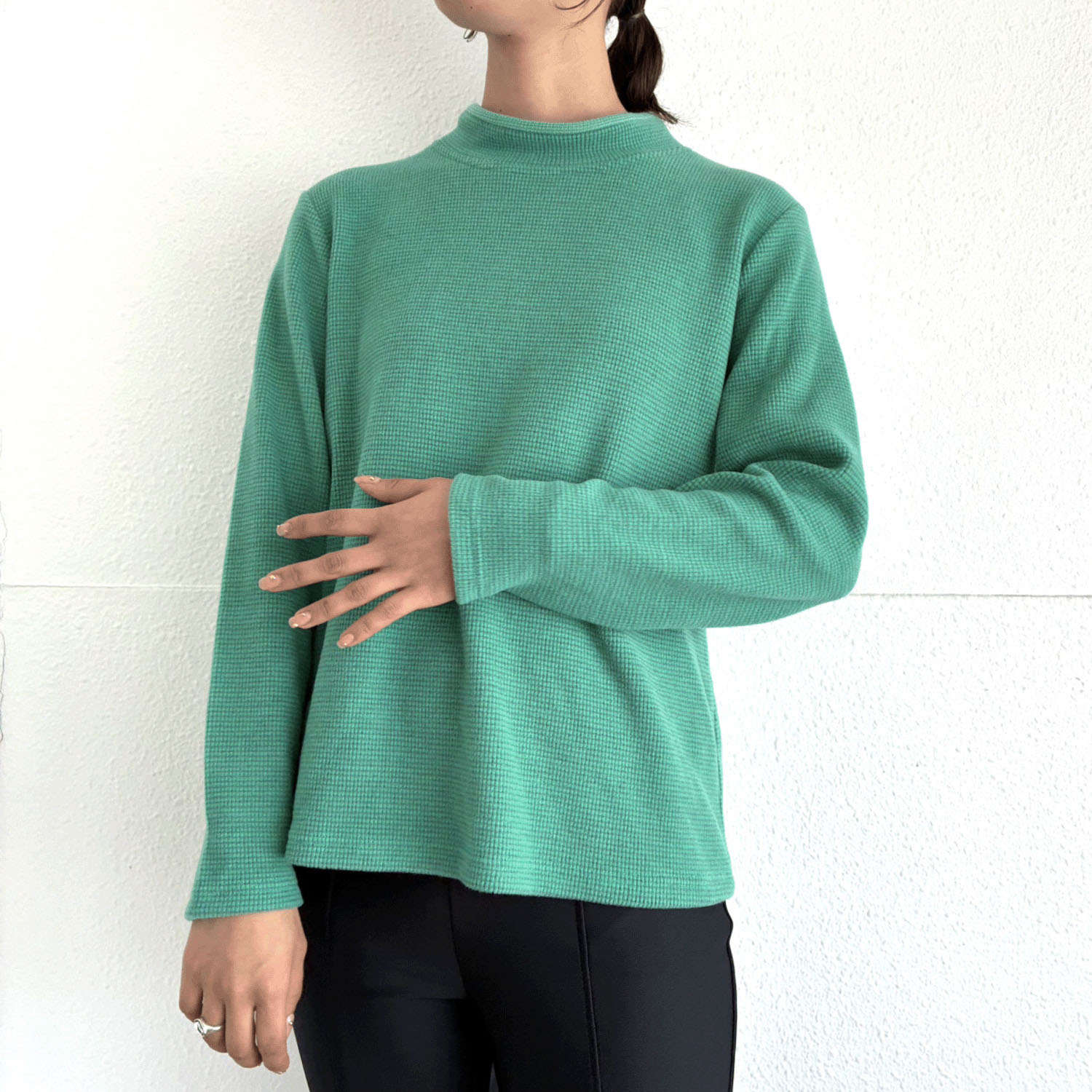 【Insta Live】ボーダー配色ハイネックプルオーバー - 画像20