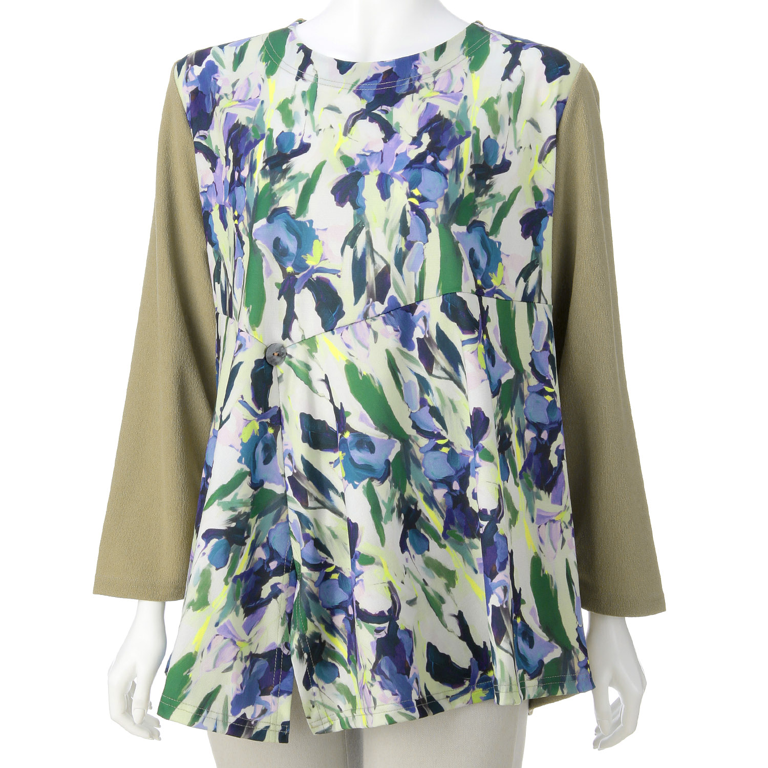 LLサイズ 前身プリントボタン付きチュニック - 画像4