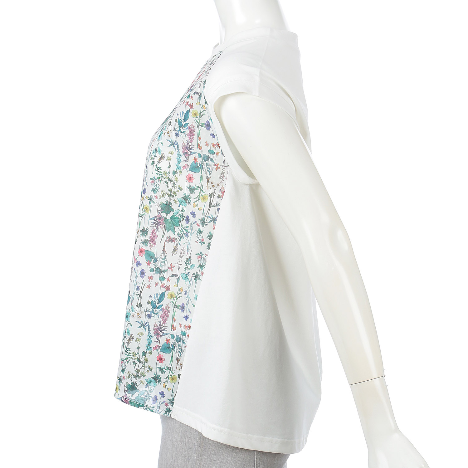 カットソー切替プリントチュニック - 画像2