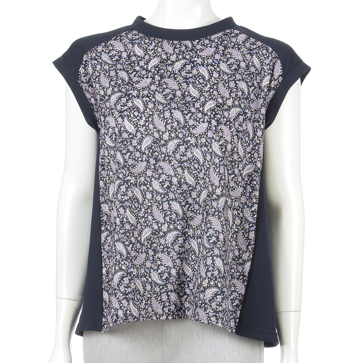 カットソー切替プリントチュニック - 画像7