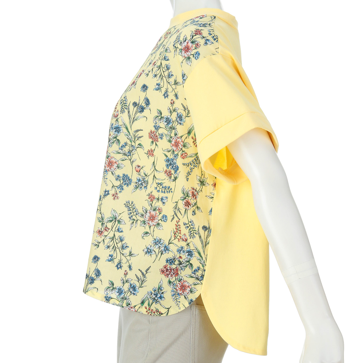 カットソー切替花柄チュニック - 画像5