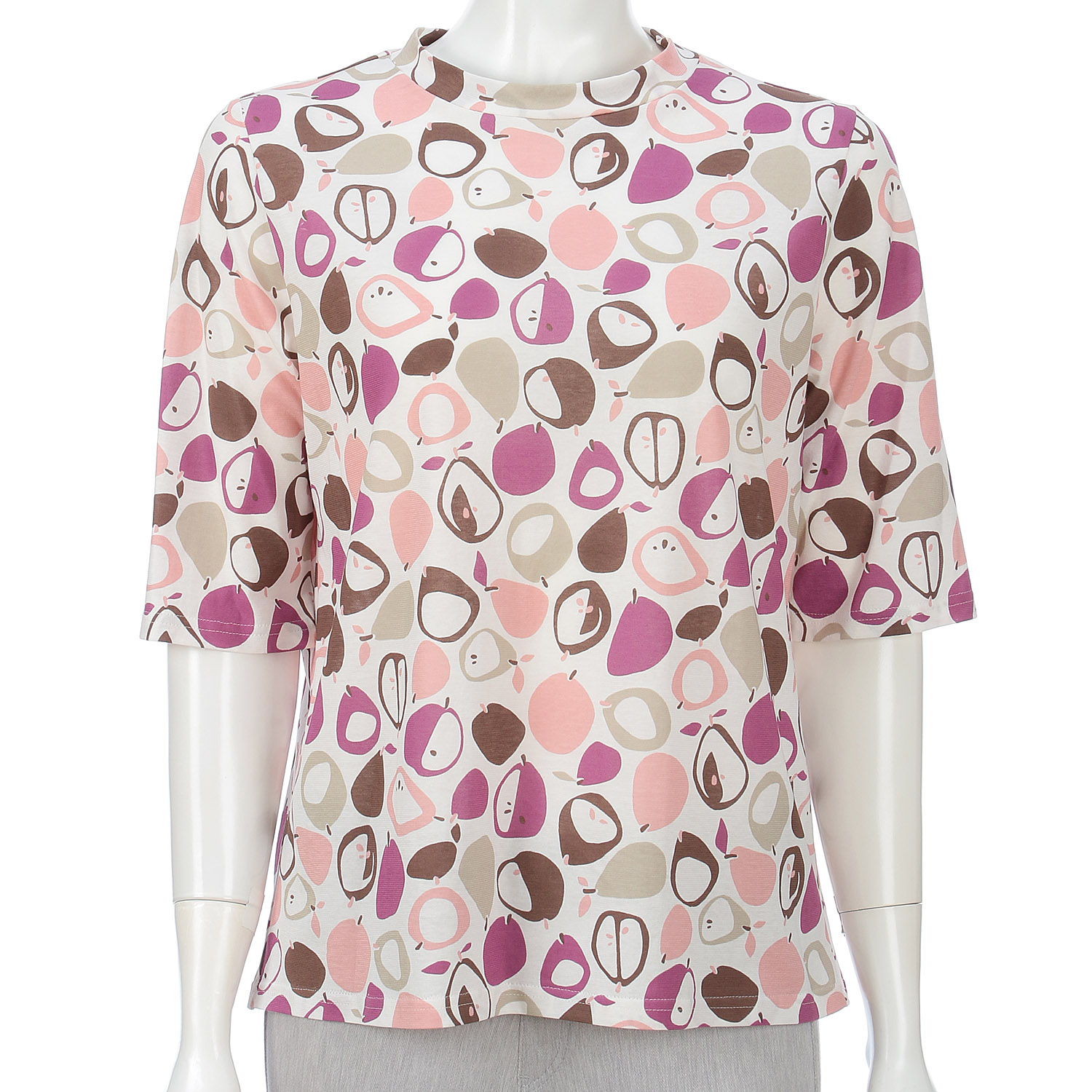 66／2ガス強撚SZ天竺プリントカットソー