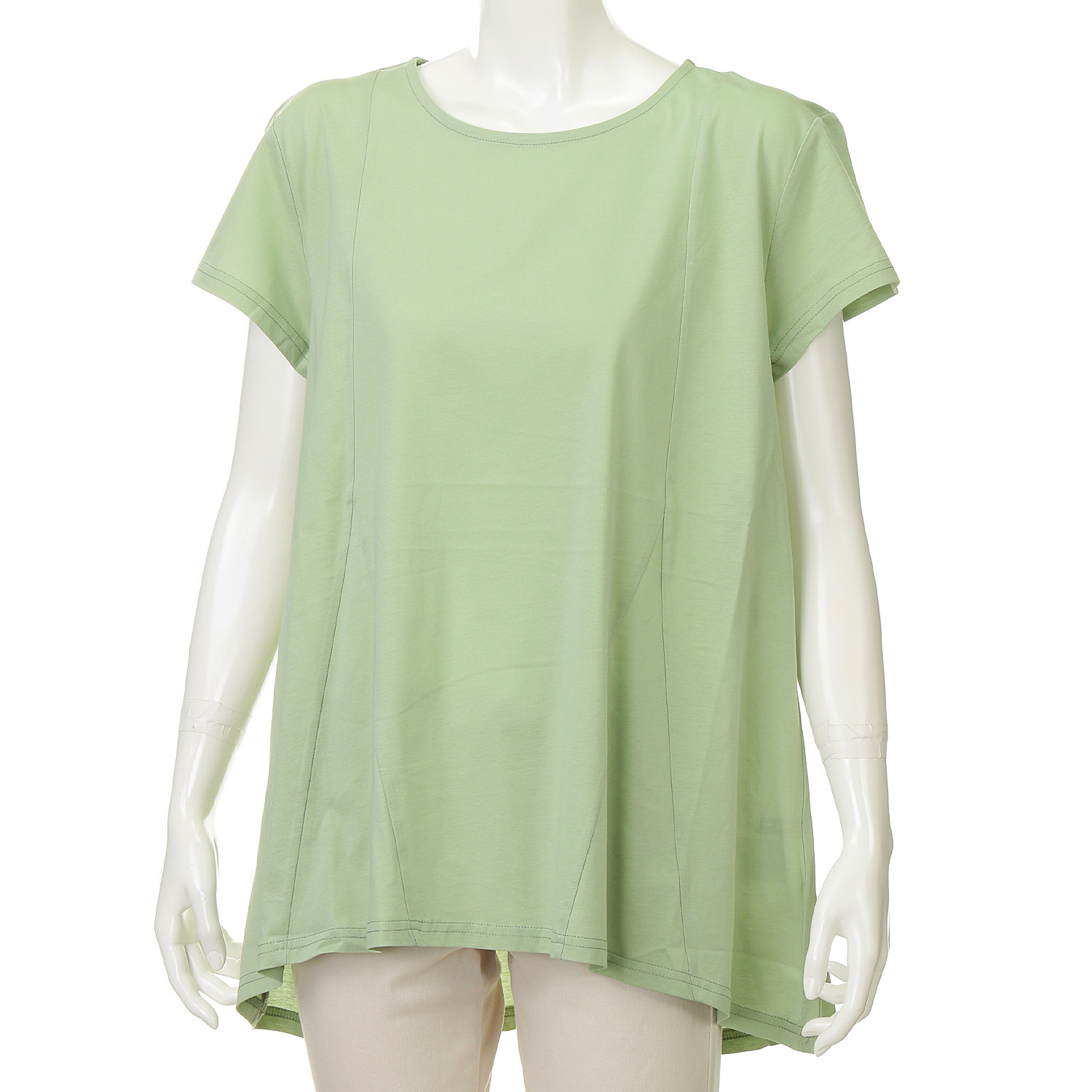 ダブルシルケットコットン100 切替チュニックTシャツ - 画像10