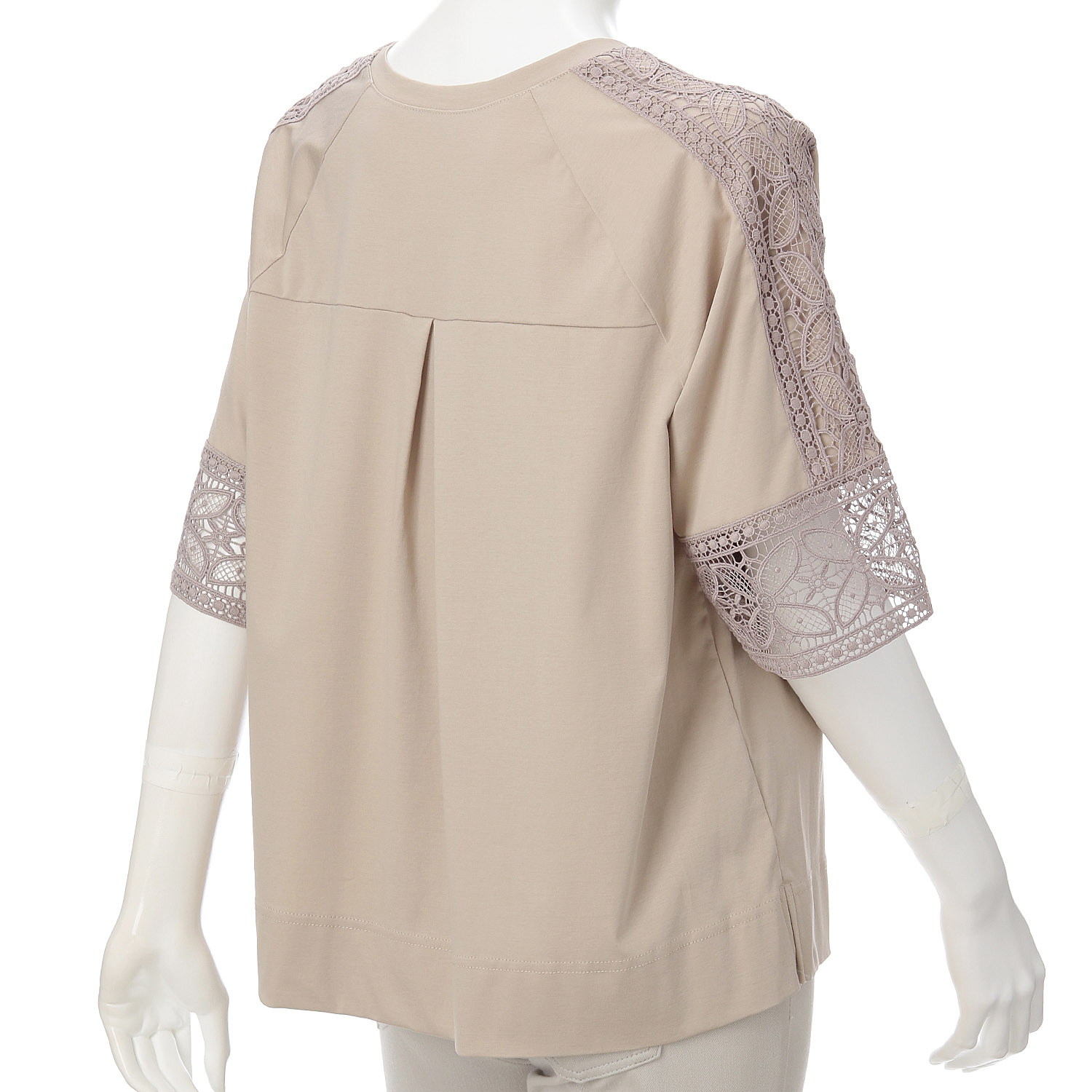 袖レースシルケットスムースチュニック - 画像14
