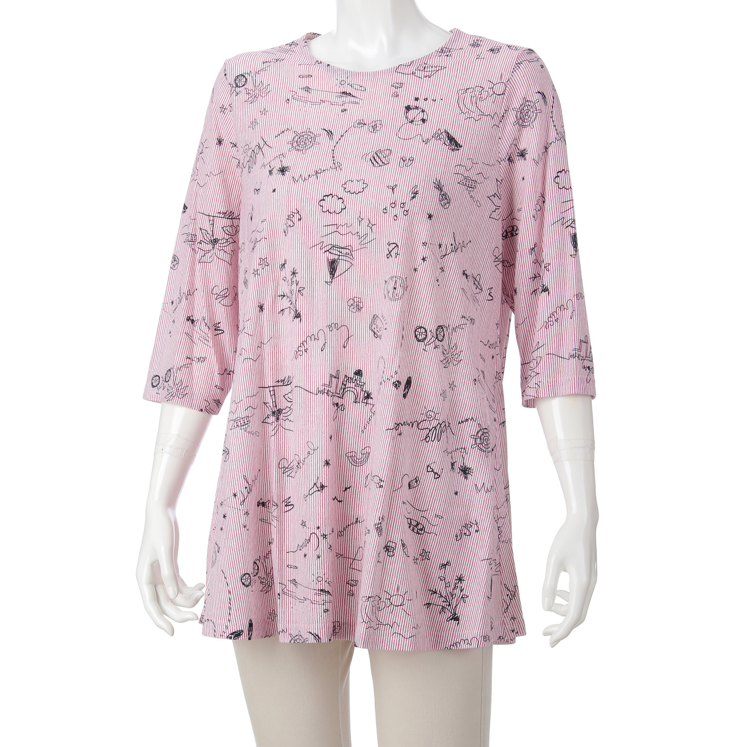 綿強撚SZ天竺プリントチュニック - 画像30