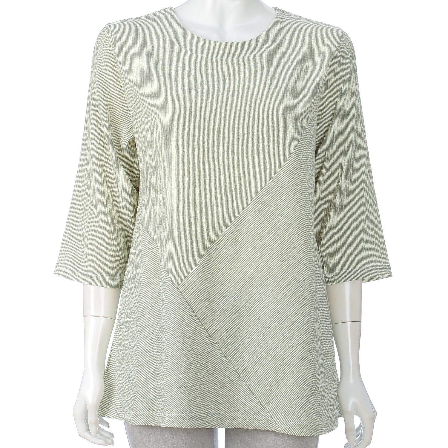 ストライプ切替チュニック - 画像3