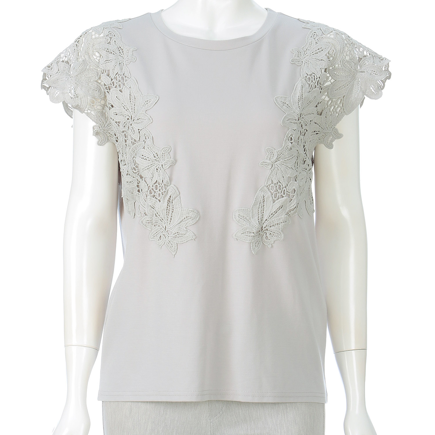 【Insta Live】レース使いフレンチ袖プルオーバー - 画像2