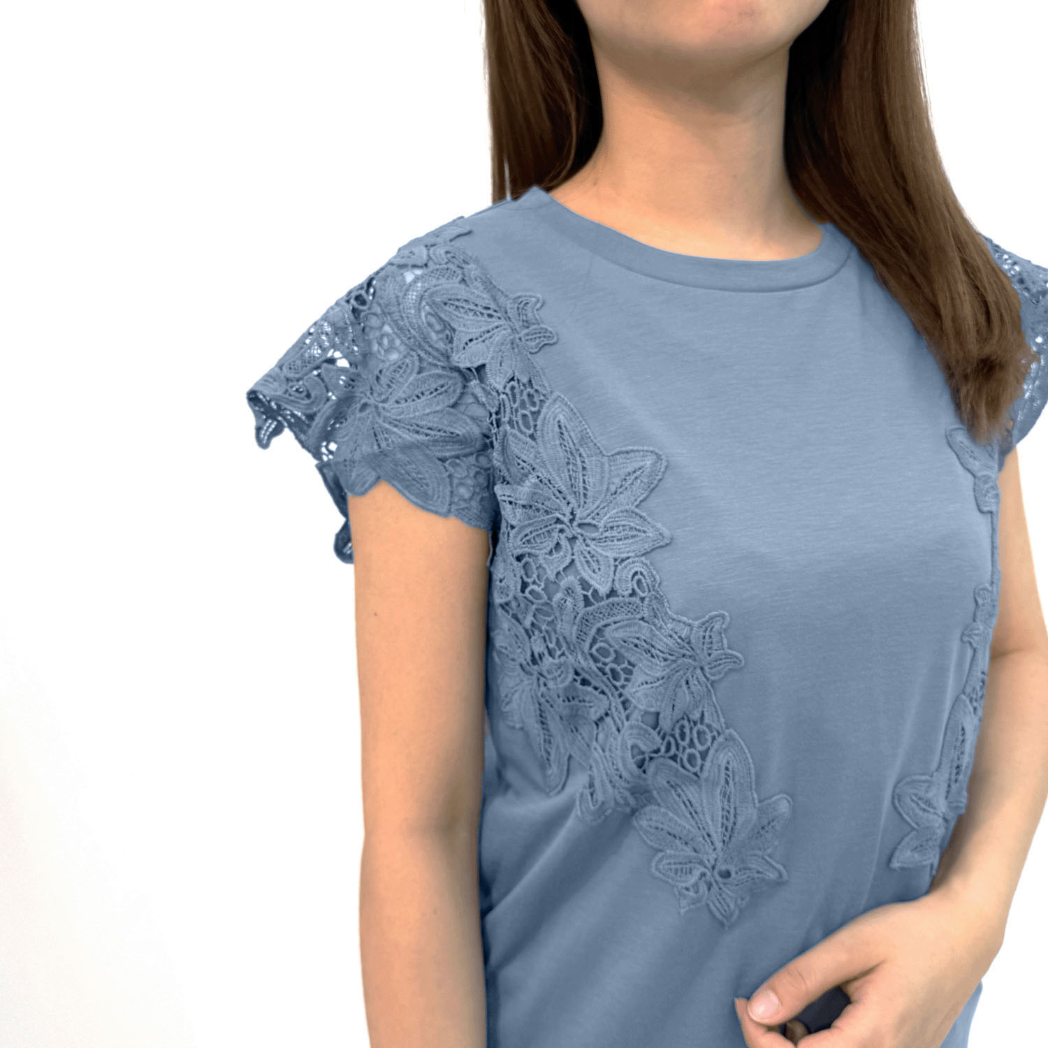 【Insta Live】レース使いフレンチ袖プルオーバー - 画像12