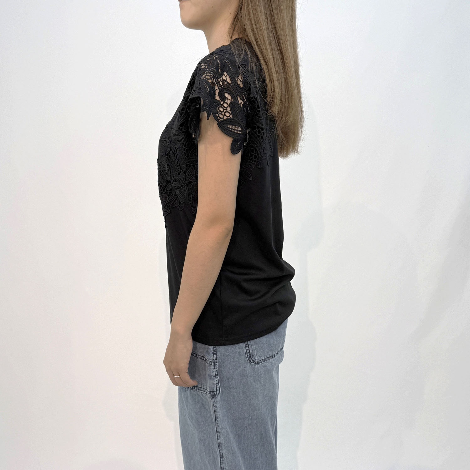 【Insta Live】レース使いフレンチ袖プルオーバー - 画像4