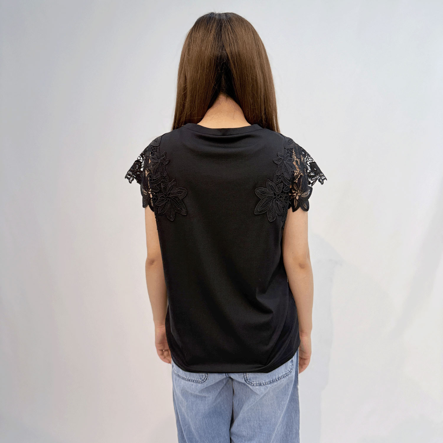 【Insta Live】レース使いフレンチ袖プルオーバー - 画像6