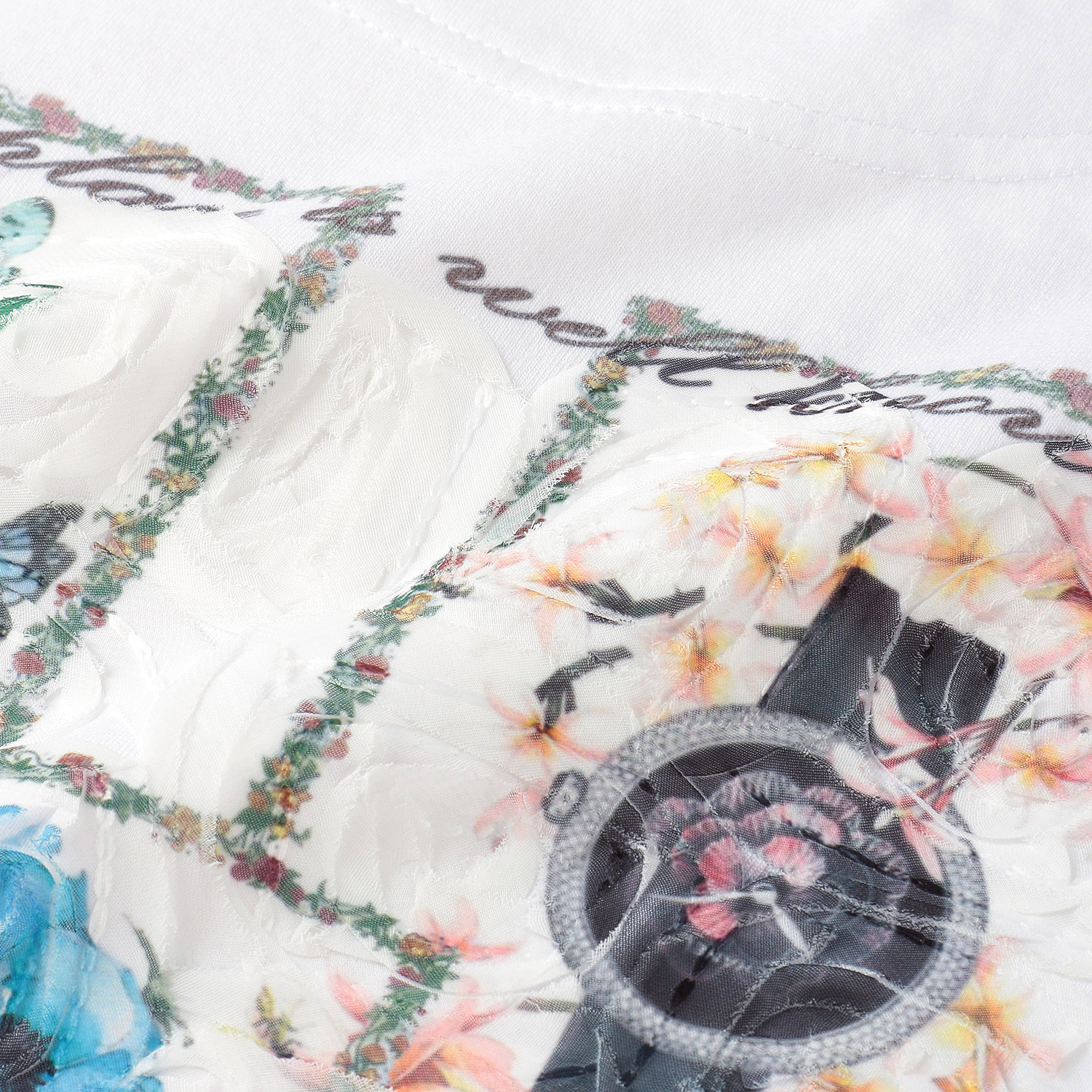 ハンドル刺繍入りプリントチュニック - 画像3