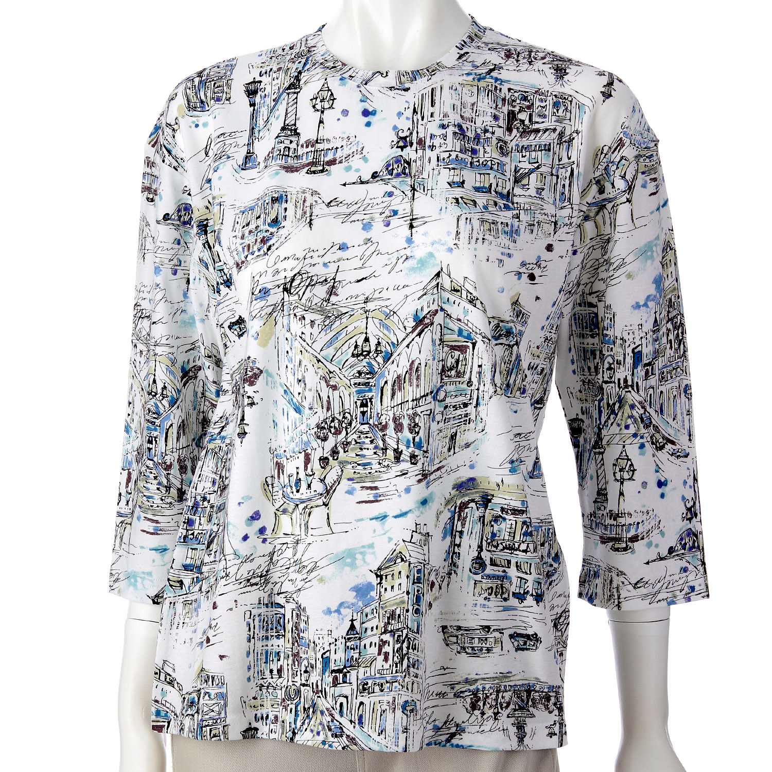 SZ天竺風景柄7分袖プルオーバー - 画像5